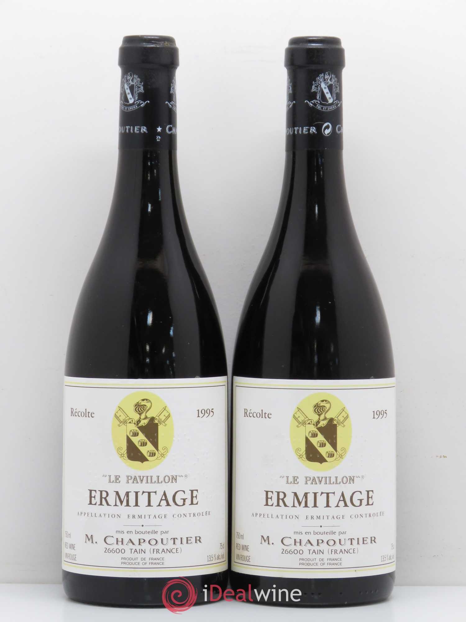 Hermitage Ermitage Le Pavillon Chapoutier 1995 - Lot de 2 bouteilles - 0