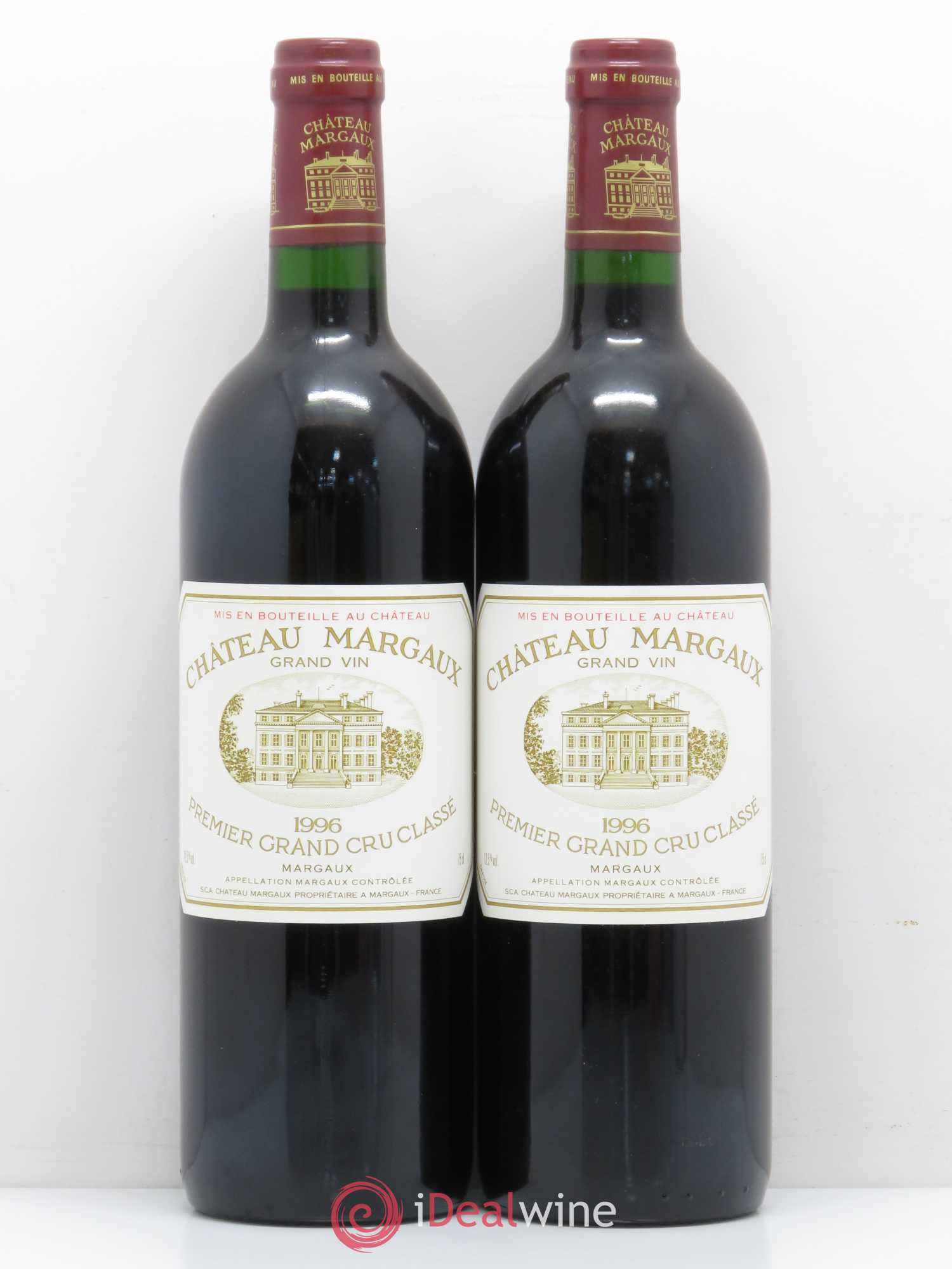 Château Margaux 1er Grand Cru Classé 1996 - Lot de 2 bouteilles - 0