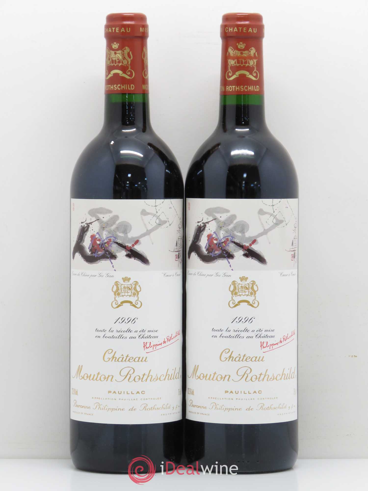 Château Mouton Rothschild 1er Grand Cru Classé 1996 - Lot de 2 bouteilles - 0