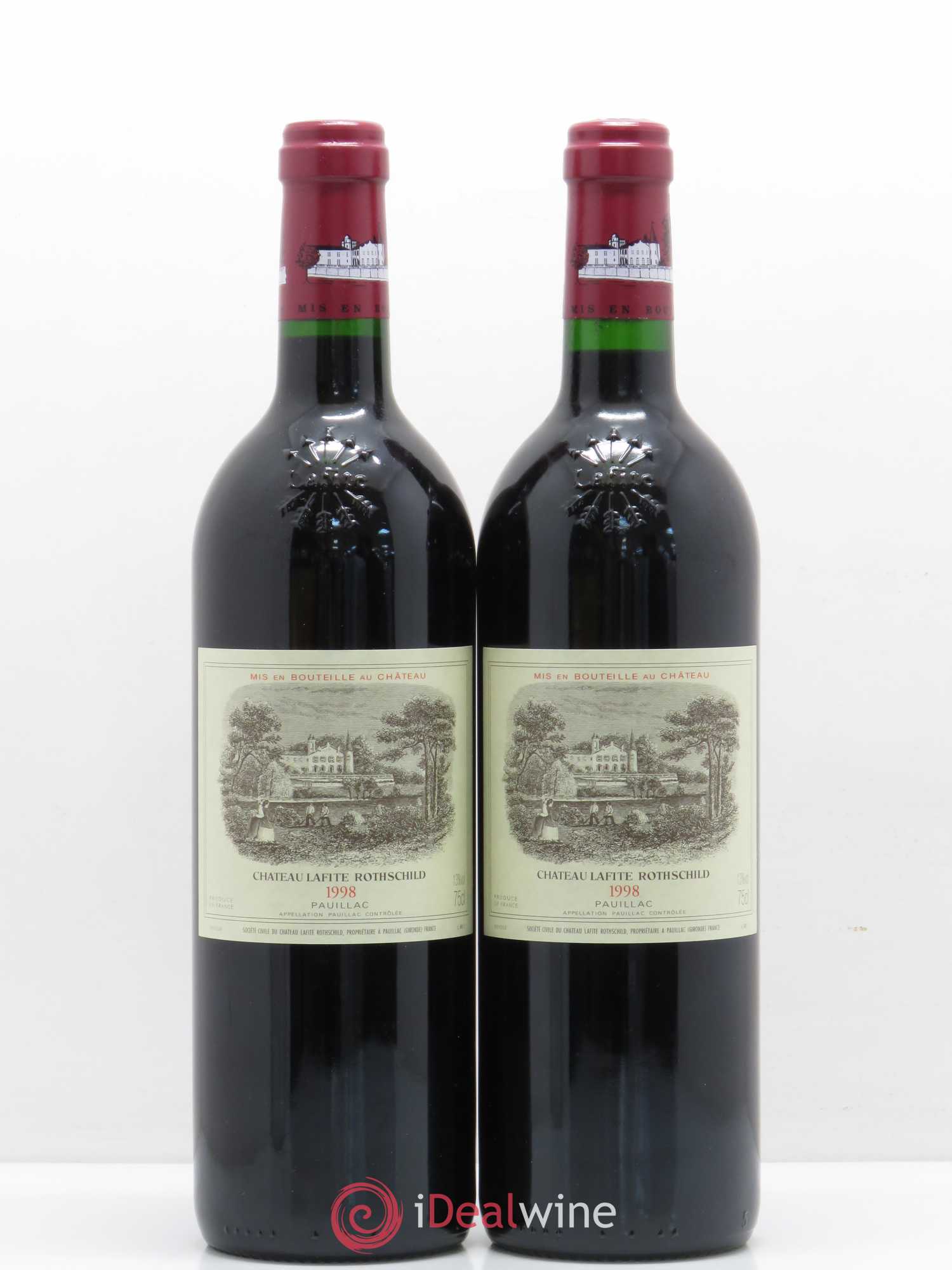 Château Lafite Rothschild 1er Grand Cru Classé 1998 - Lot de 2 bouteilles - 0