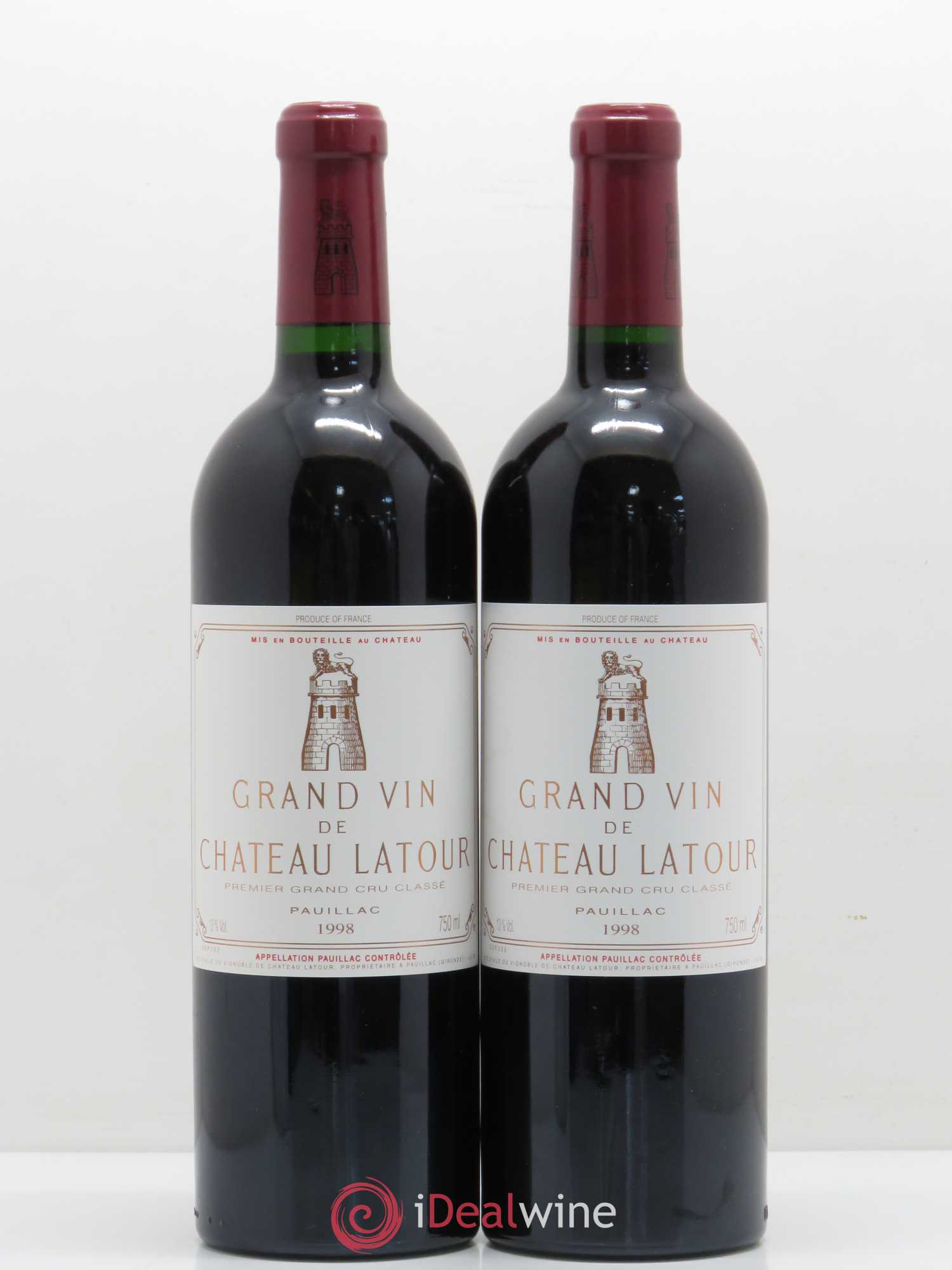 Château Latour 1er Grand Cru Classé 1998 - Lot de 2 bouteilles - 0