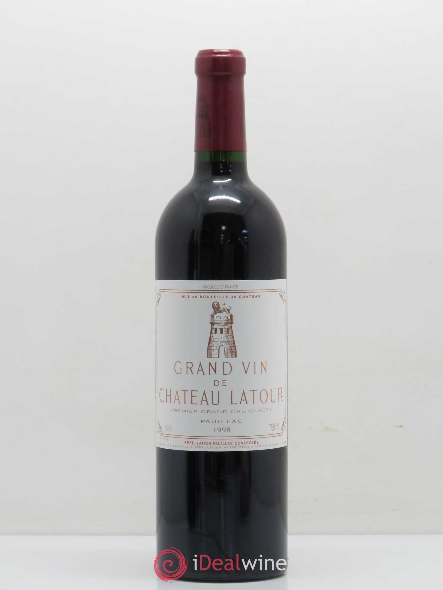 Château Latour 1er Grand Cru Classé 1998 - Lot de 1 bouteille - 0