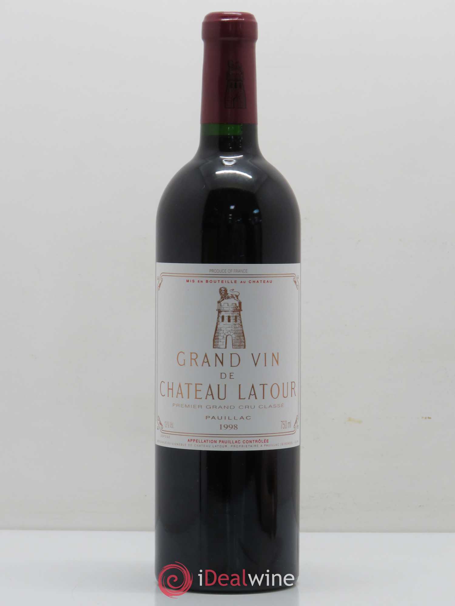 Château Latour 1er Grand Cru Classé 1998 - Lot de 1 bouteille - 0