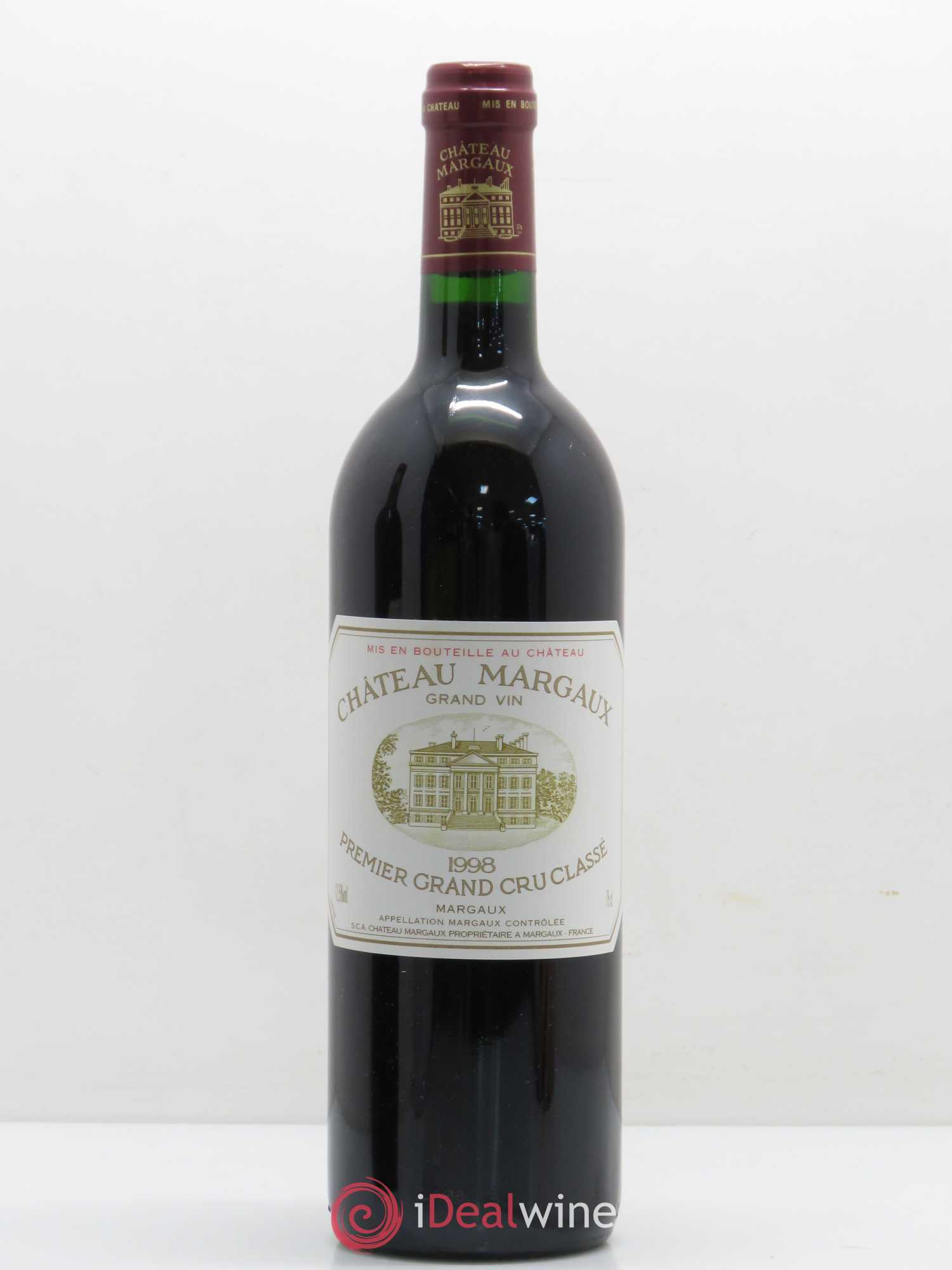 Château Margaux 1er Grand Cru Classé 1998 - Lot de 1 bouteille - 0