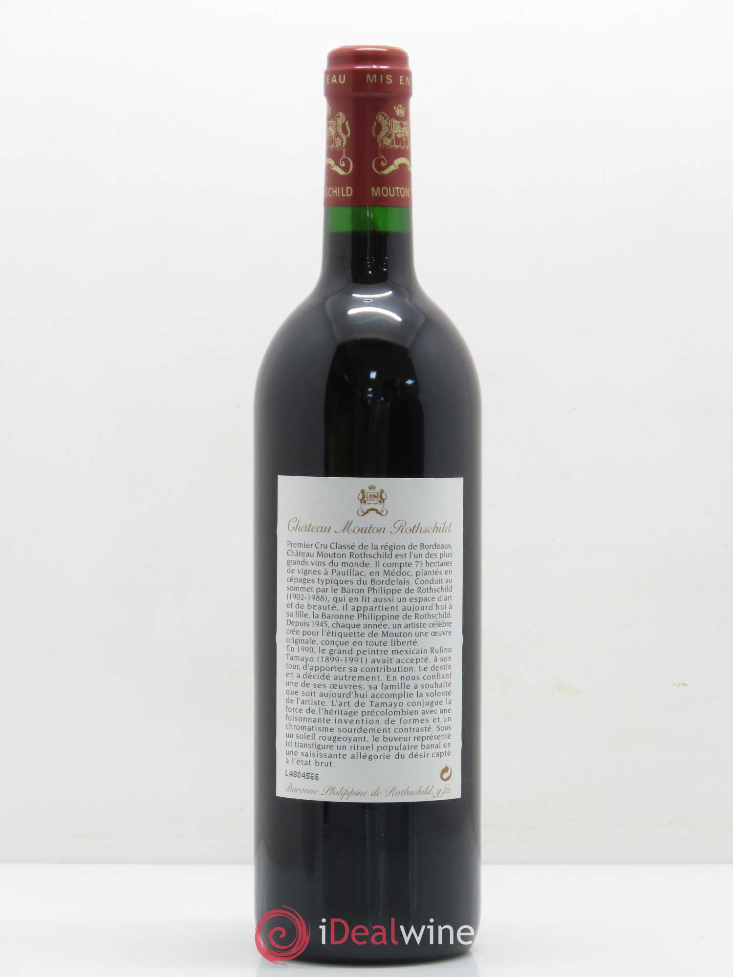 Château Mouton Rothschild 1er Grand Cru Classé 1998 - Lot de 1 bouteille - 1