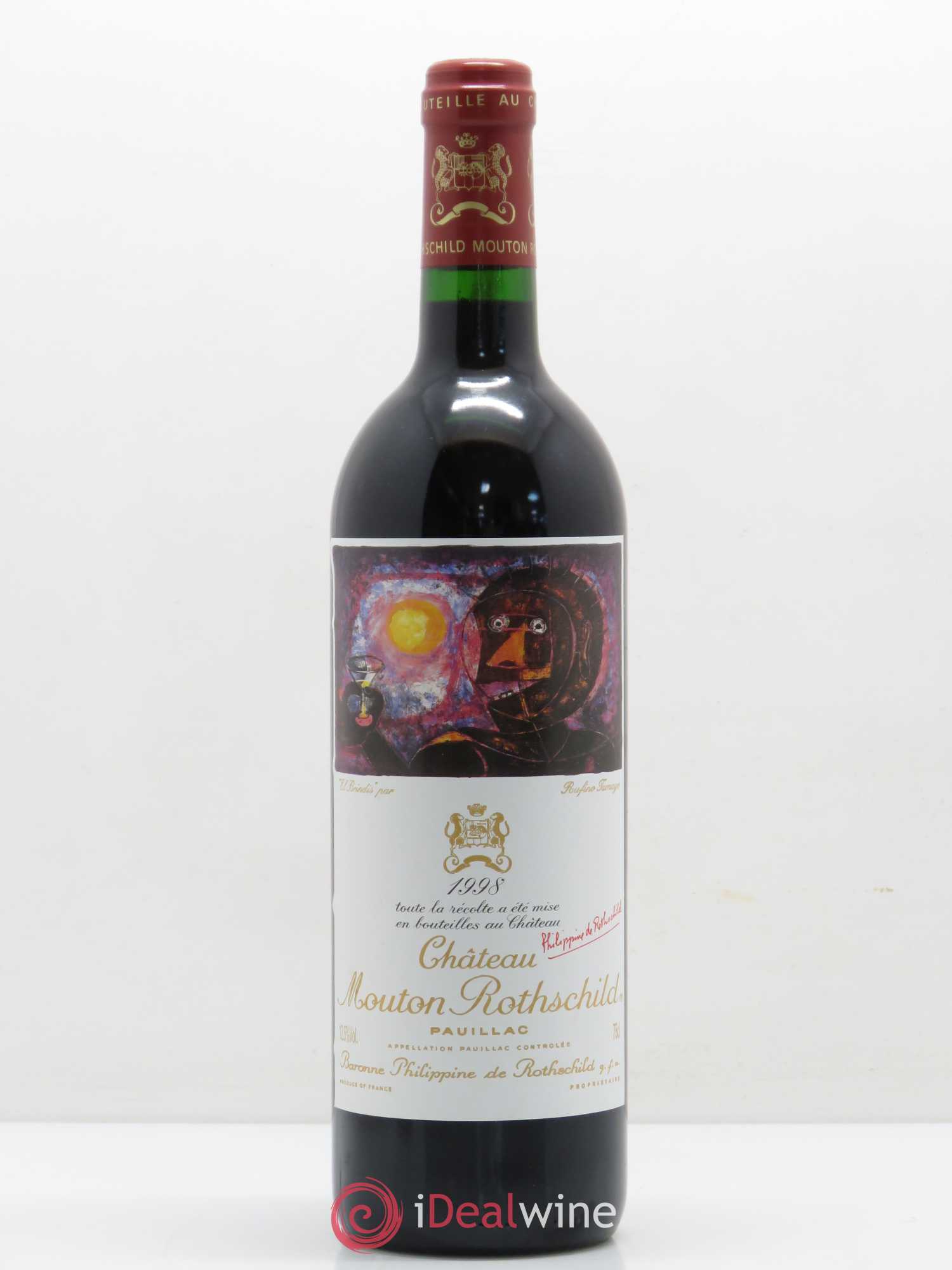 Château Mouton Rothschild 1er Grand Cru Classé 1998 - Lot de 1 bouteille - 0