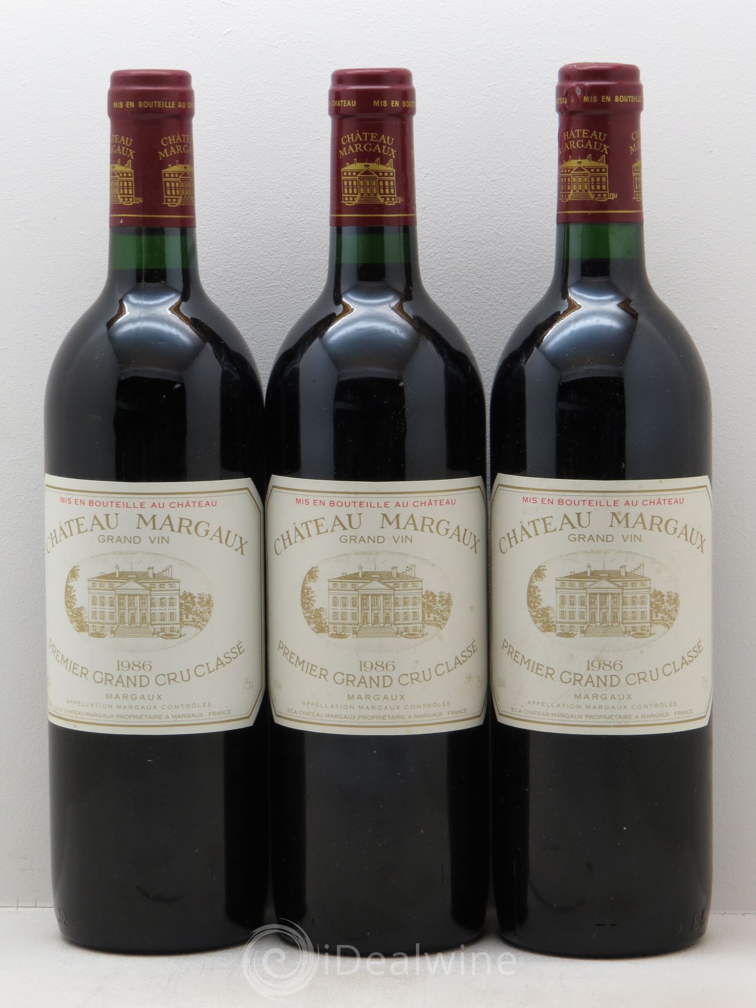 Château Margaux 1er Grand Cru Classé 1986 - Lot de 3 bouteilles - 0