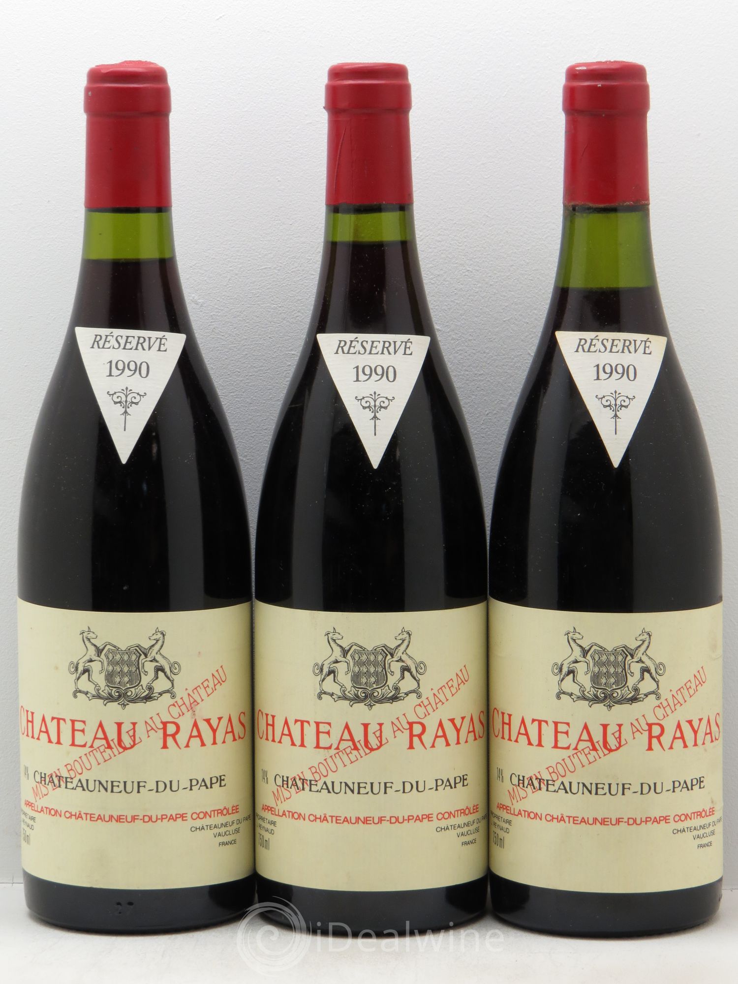 Châteauneuf-du-Pape Château Rayas Emmanuel Reynaud 1990 - Lot de 3 bouteilles - 0