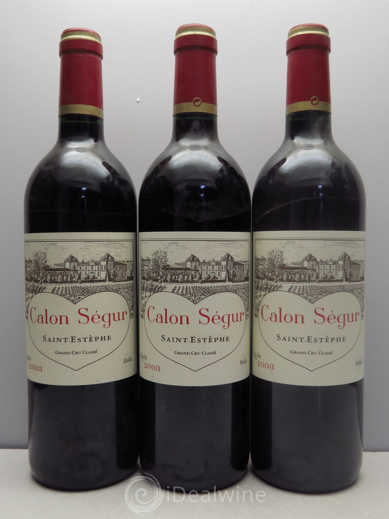 Château Calon Ségur 3ème Grand Cru Classé 2003 - Lot de 3 bouteilles - 0