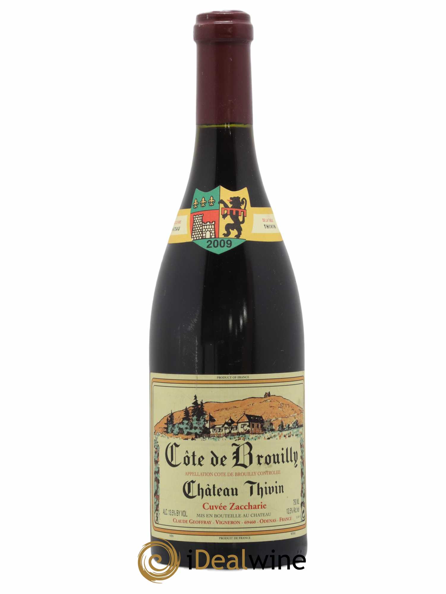 Côte de Brouilly Cuvée Zaccharie Château Thivin 2009 - Lot de 1 bouteille - 0