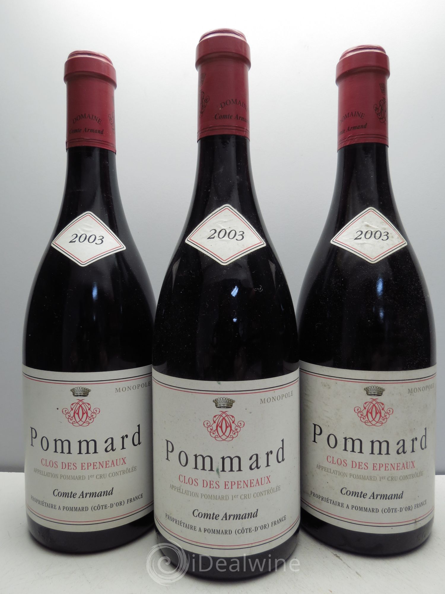 Pommard 1er Cru Clos des Epeneaux Comte Armand 2003 - Lot de 3 bouteilles - 0