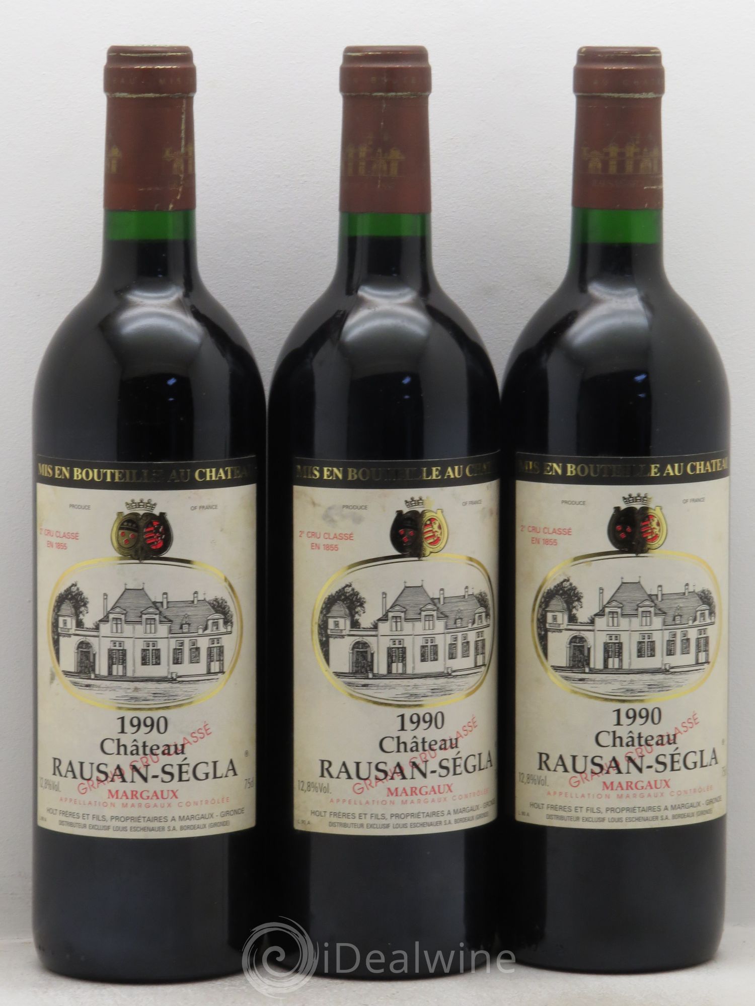 Château Rauzan Ségla Grand Cru Classé 1990 - Lot de 3 bouteilles - 0