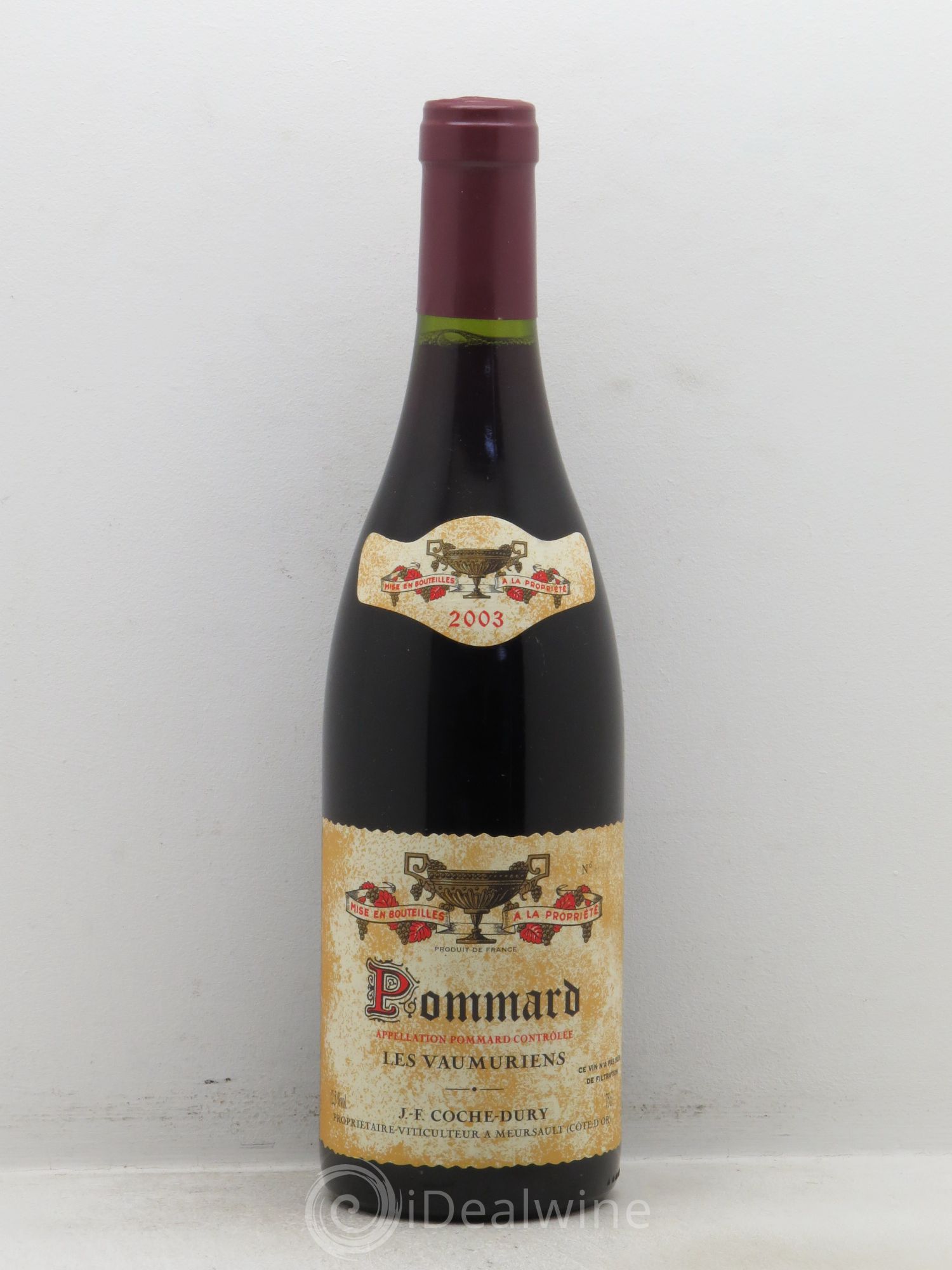 Pommard les Vaumuriens Coche Dury (Domaine) 2003 - Lot de 1 bouteille - 0