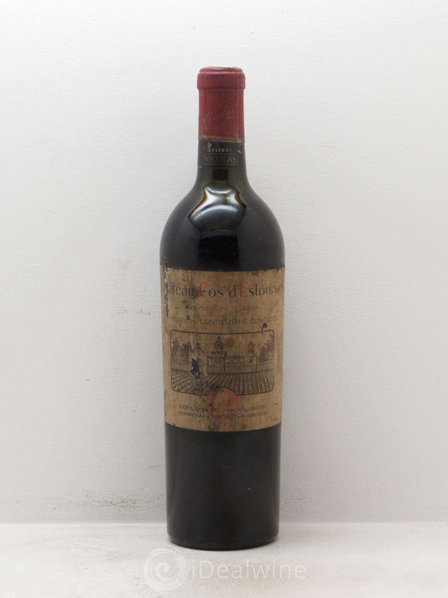 Cos d'Estournel 2ème Grand Cru Classé Nicolas 1955 - Lot de 1 bouteille - 0