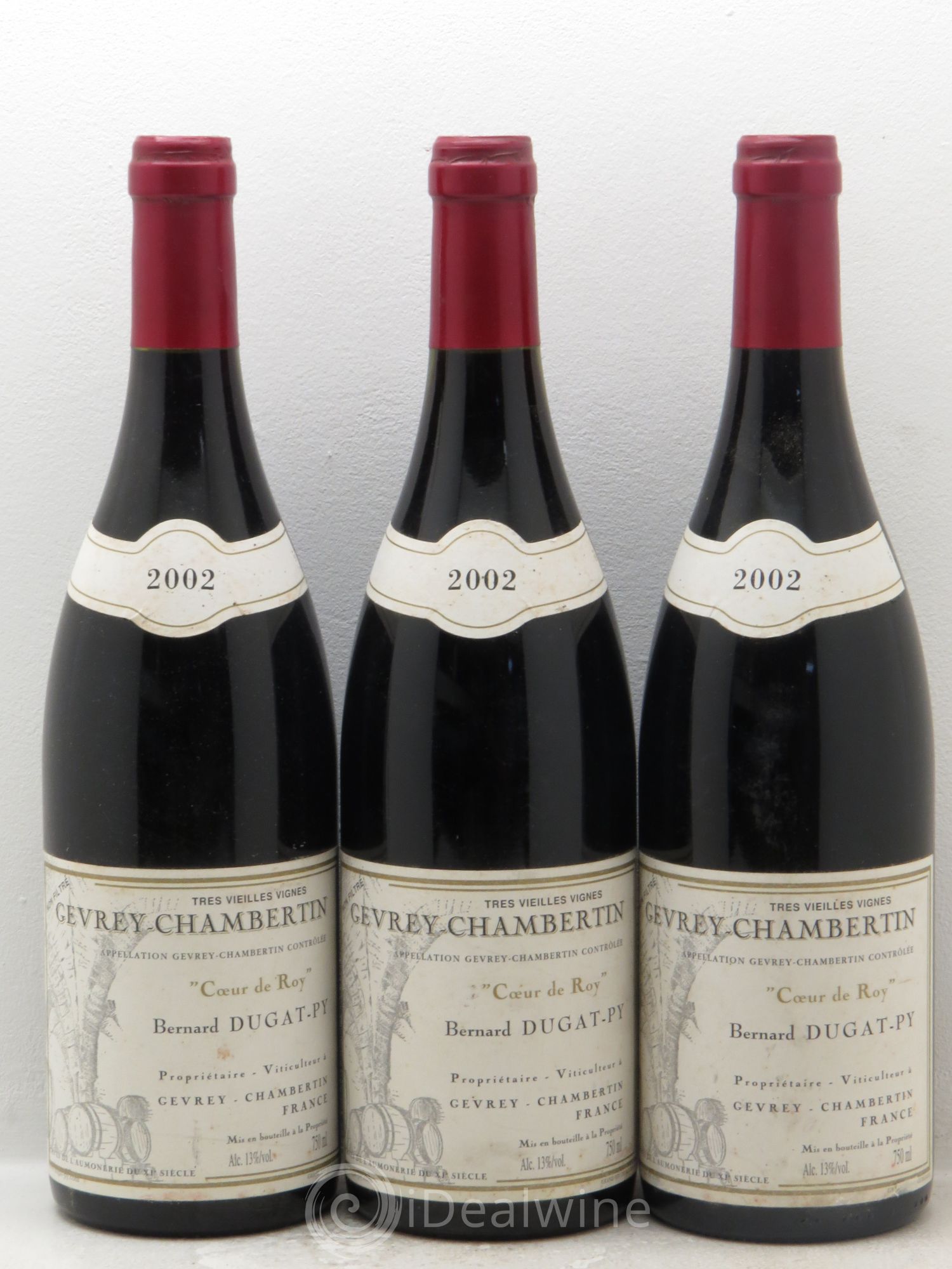Gevrey-Chambertin Coeur de Roy Très Vieilles Vignes Dugat-Py Très Vieilles Vignes 2002 - Lot de 3 bouteilles - 0