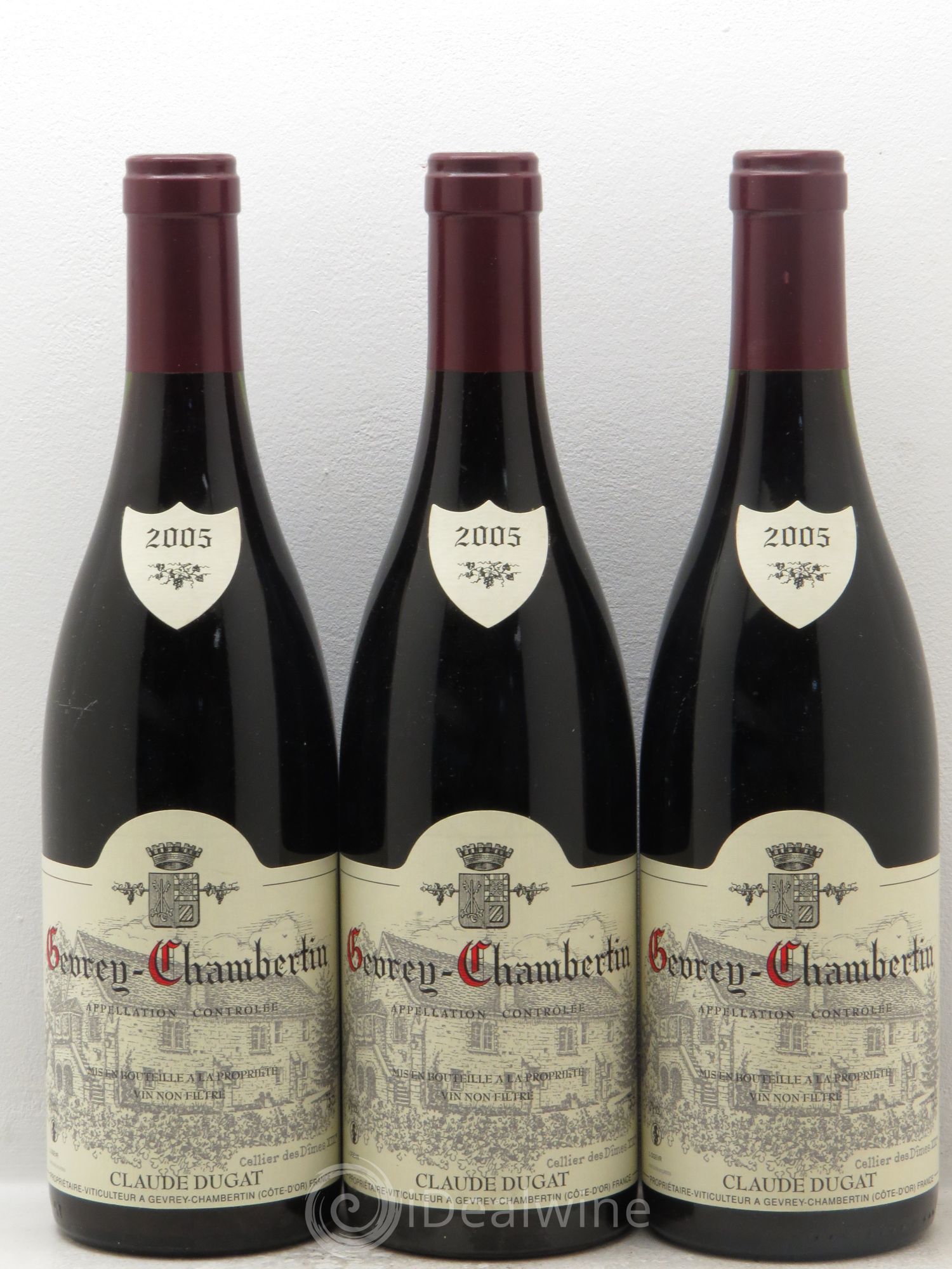 Gevrey-Chambertin Claude Dugat 2005 - Lot de 3 bouteilles - 0