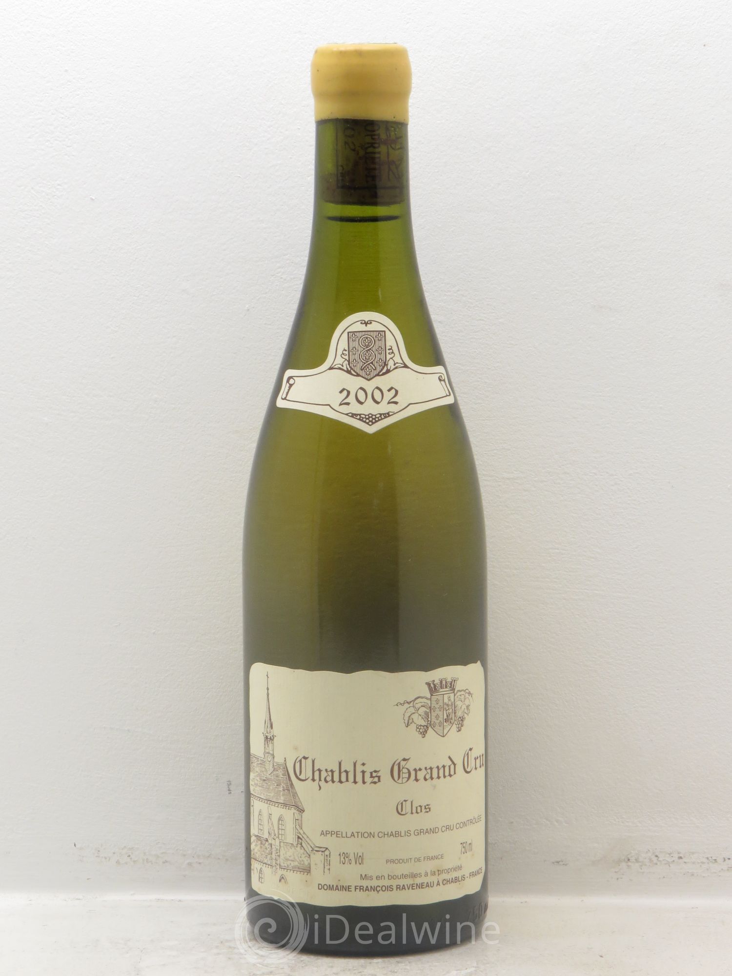 Chablis Grand Cru Clos Raveneau (Domaine) 2002 - Lot de 1 bouteille - 0