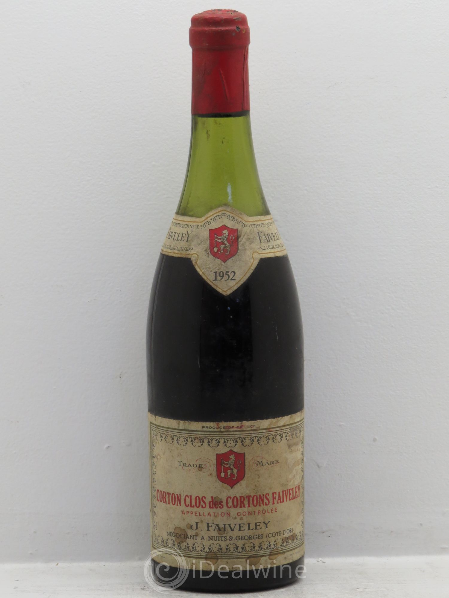 Corton Grand Cru Clos des Cortons Faiveley 1952 - Lot de 1 bouteille - 0