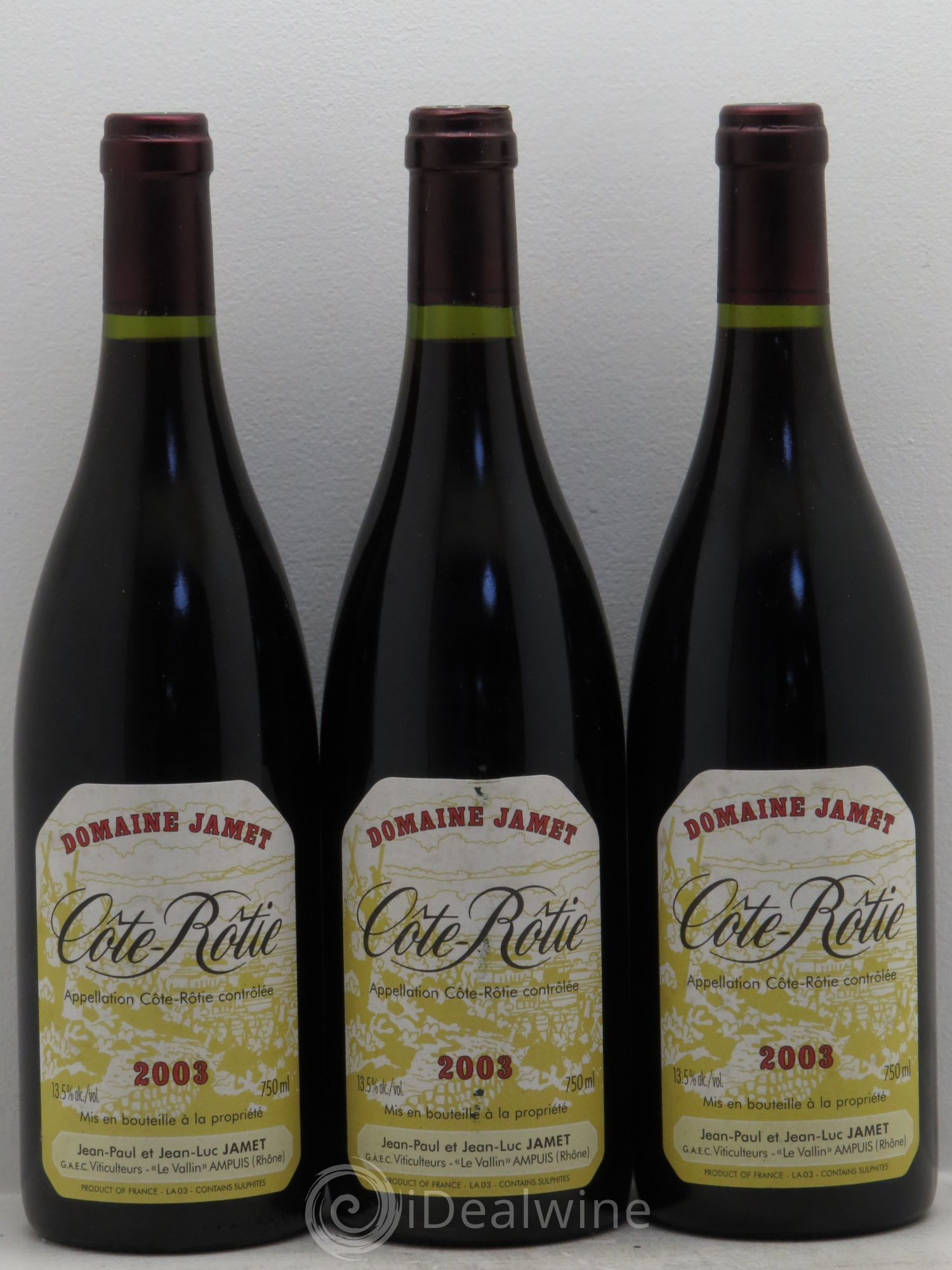 Côte-Rôtie Jamet (Domaine) Cuvée Générique 2003 - Lot de 3 bouteilles - 0