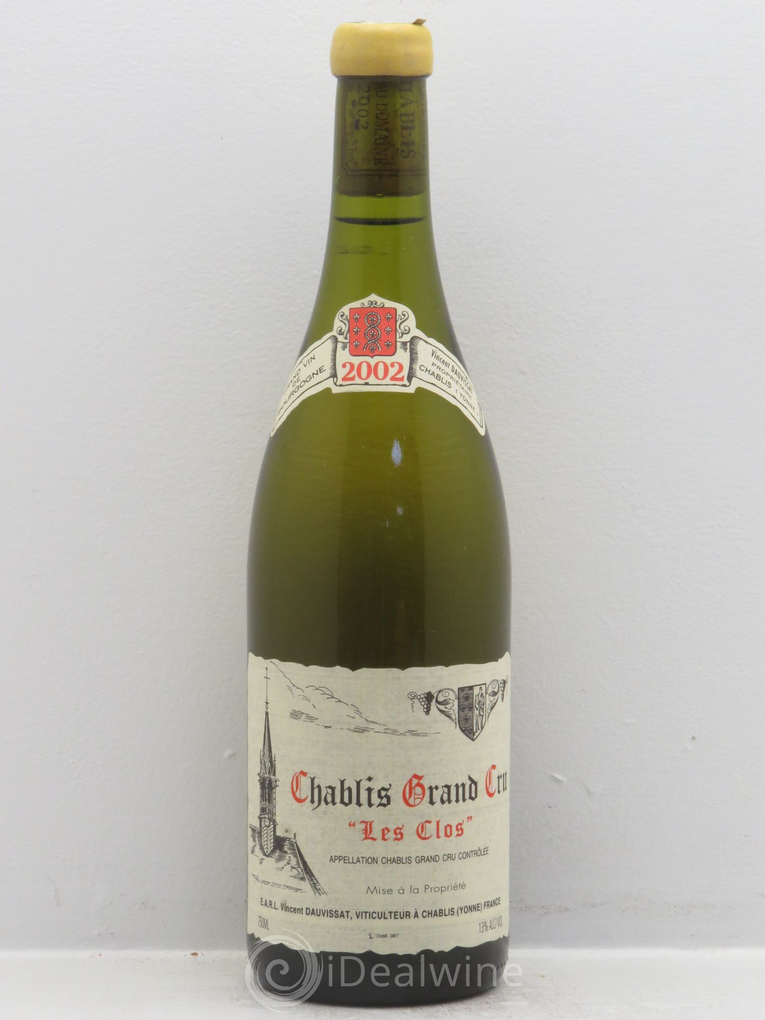 Chablis Grand Cru Les Clos Vincent Dauvissat (Domaine) 2002 - Lot de 1 bouteille - 0