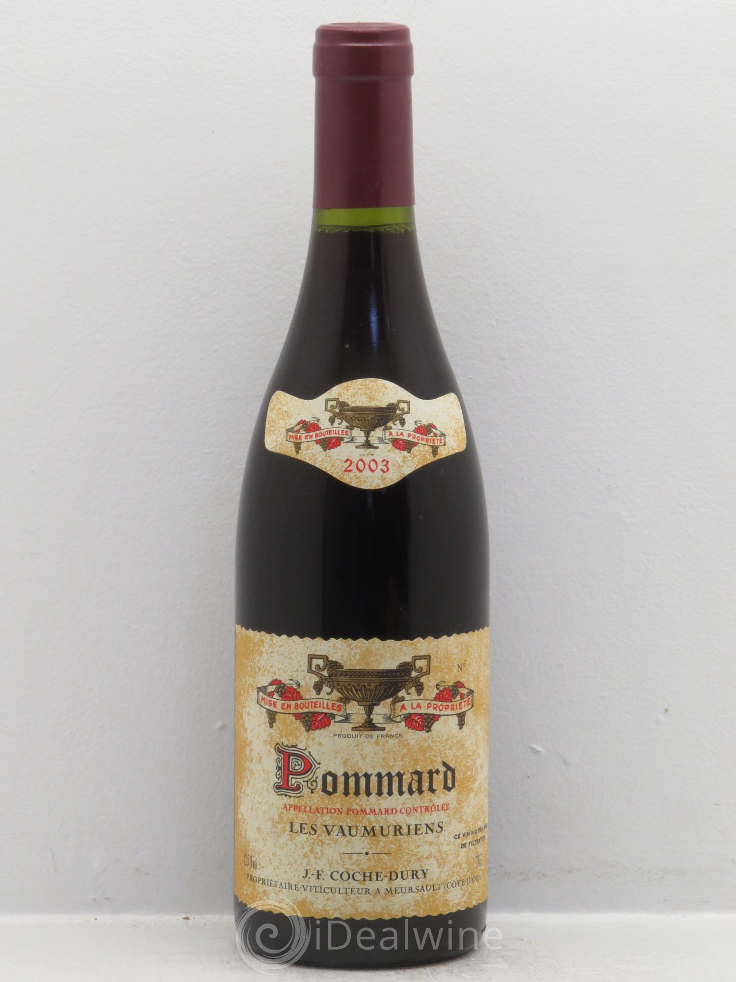 Pommard les Vaumuriens Coche Dury (Domaine) 2003 - Lot de 1 bouteille - 0