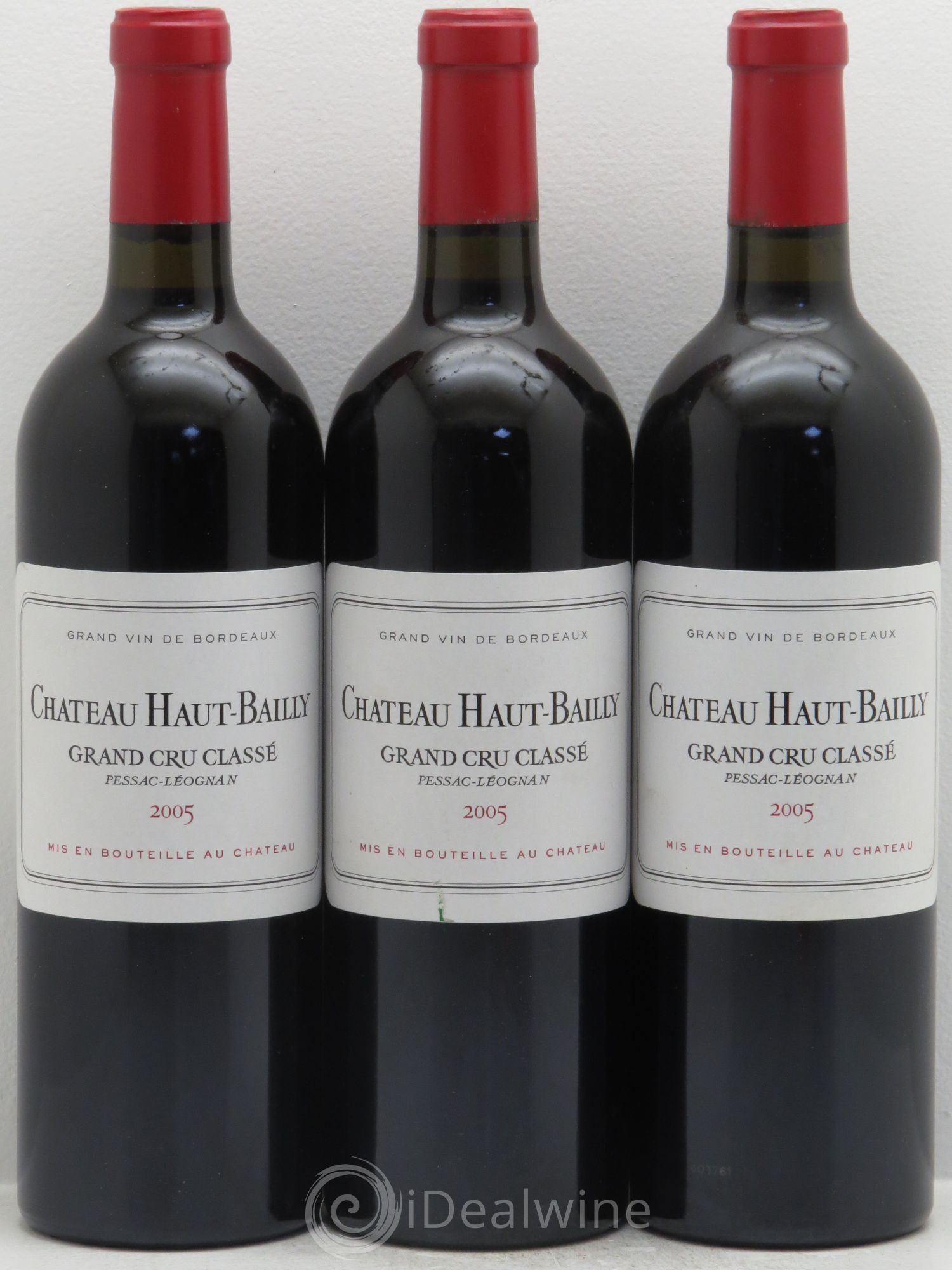 Château Haut-Bailly Cru Classé de Graves 2005 - Lot de 3 bouteilles - 0