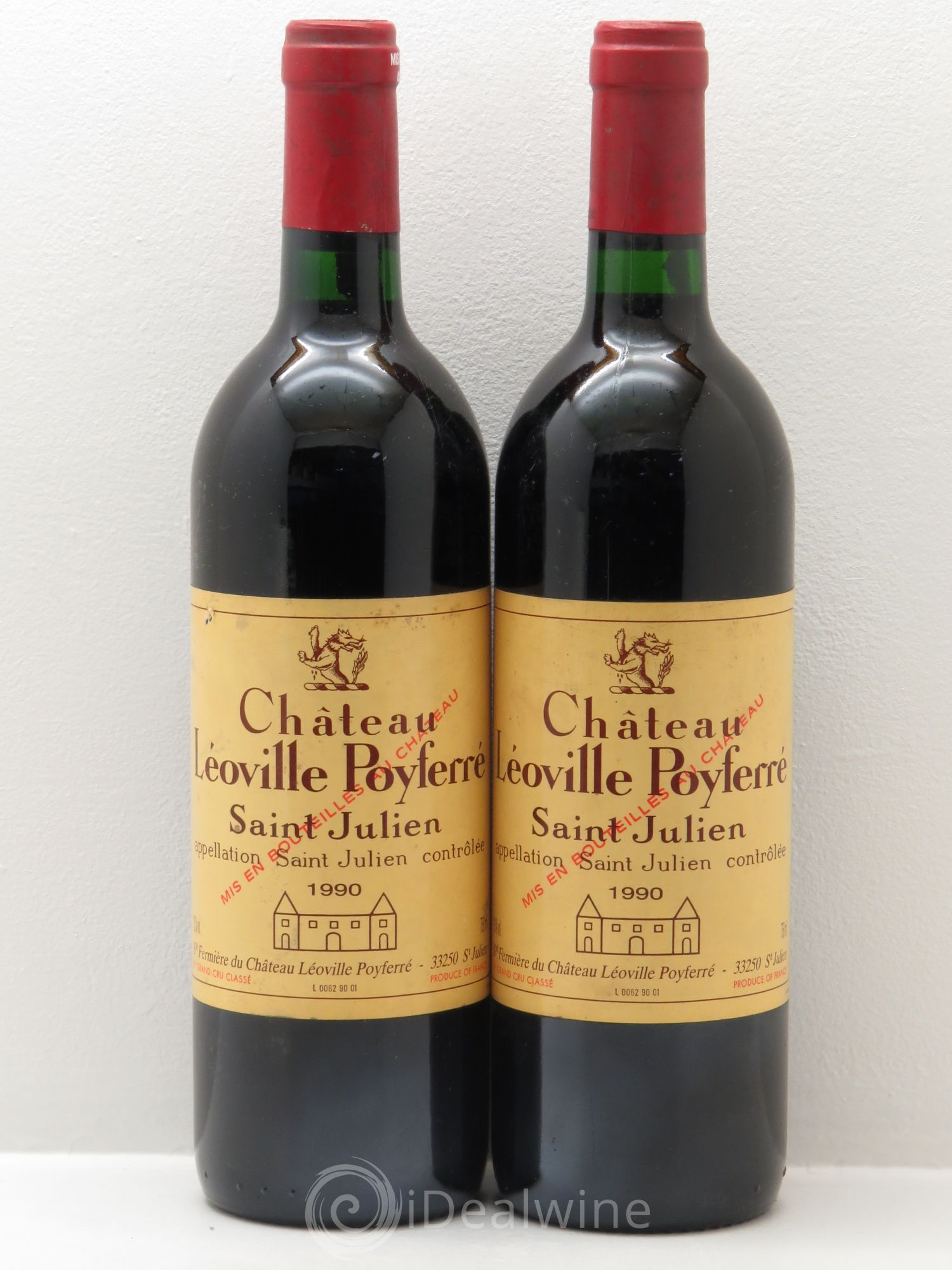 Château Léoville Poyferré 2ème Grand Cru Classé 1990 - Lot de 2 bouteilles - 0