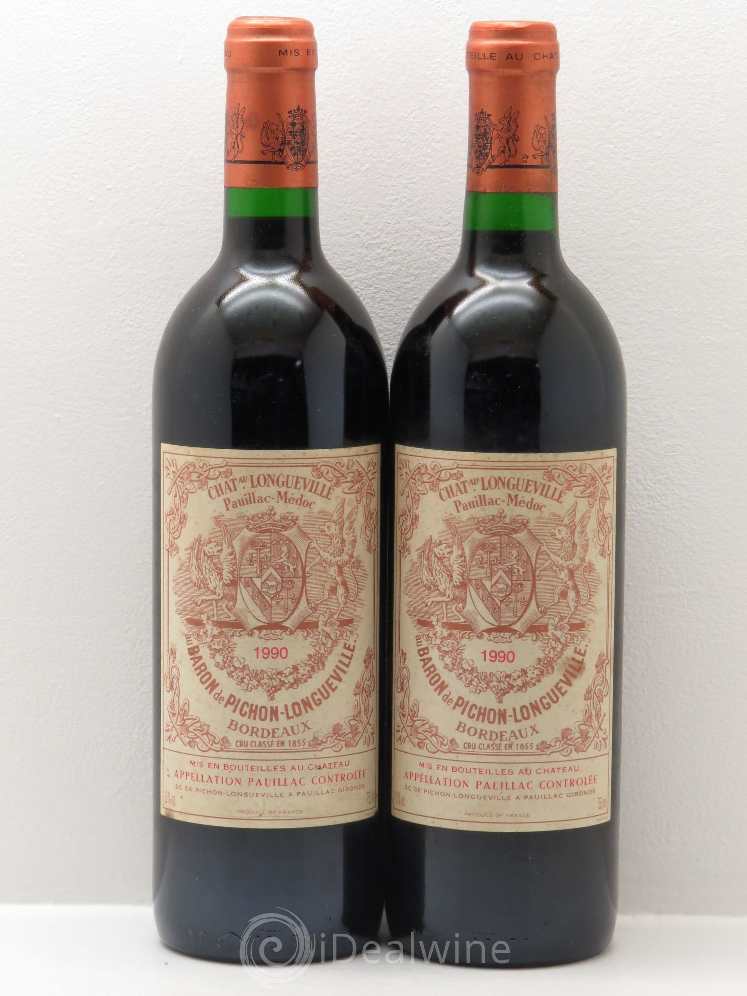 Pichon Longueville Baron 2ème Grand Cru Classé 1990 - Lot de 2 bouteilles - 0