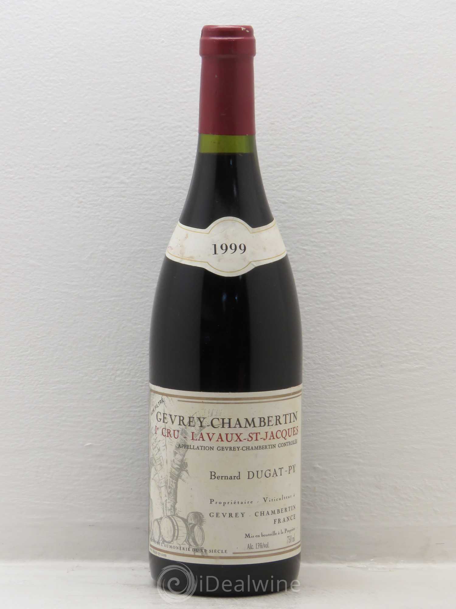 Gevrey-Chambertin 1er Cru Lavaux Saint Jacques Dugat-Py 1999 - Lot de 1 bouteille - 0