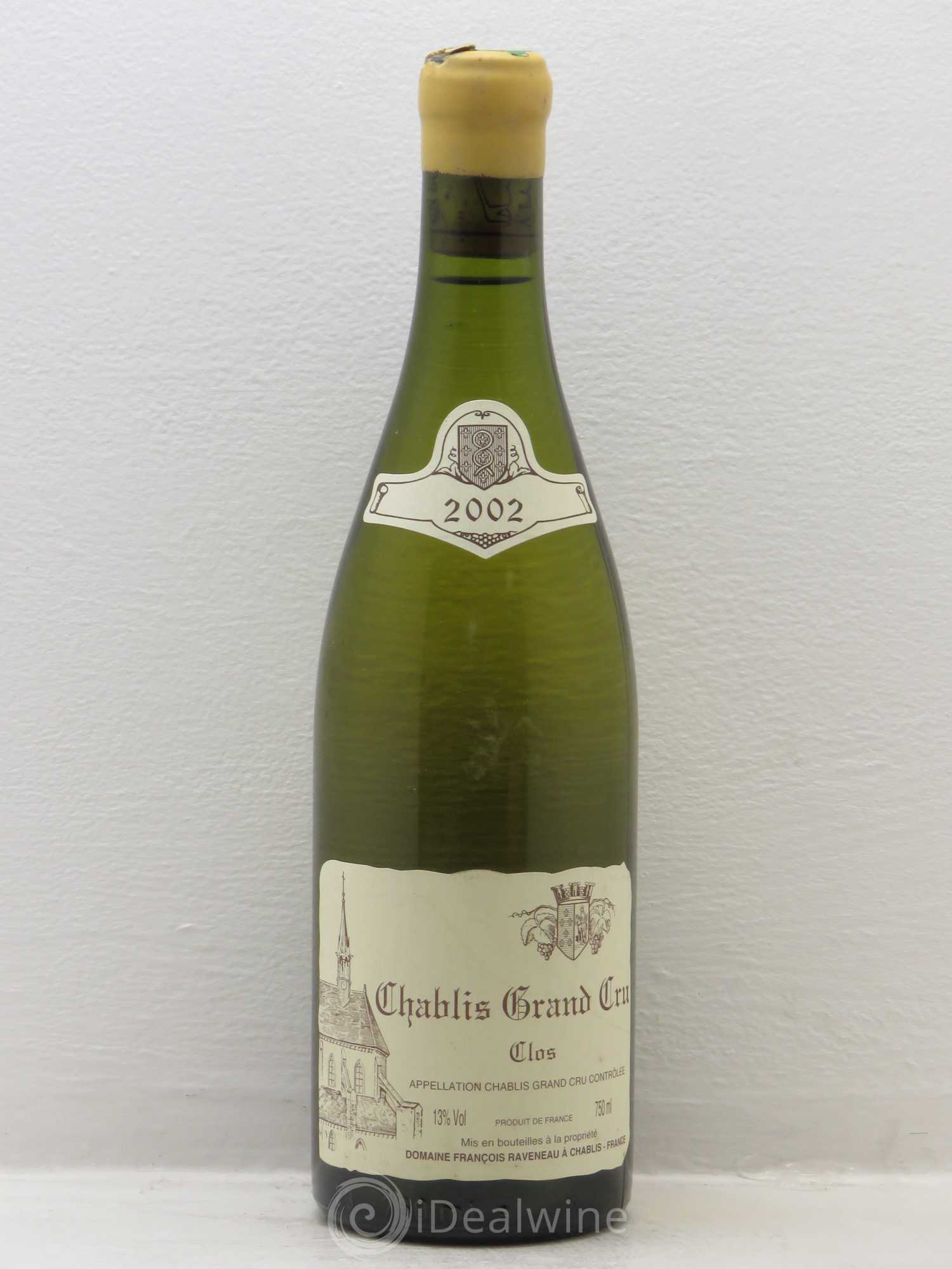 Chablis Grand Cru Clos Raveneau (Domaine) 2002 - Lot de 1 bouteille - 0
