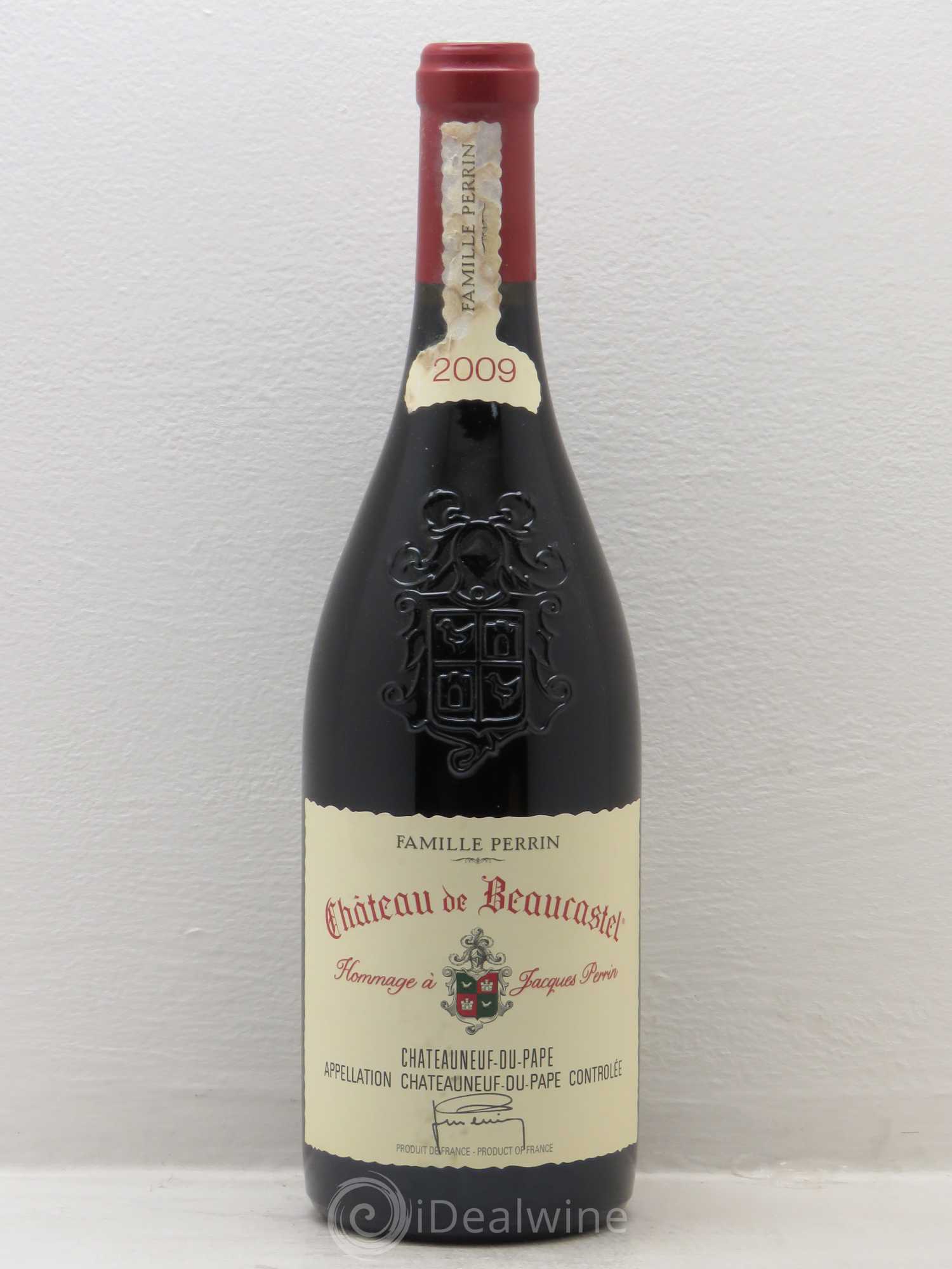 Châteauneuf-du-Pape Château de Beaucastel Hommage à Jacques Perrin Famille Perrin 2009 - Lot de 1 bouteille - 0