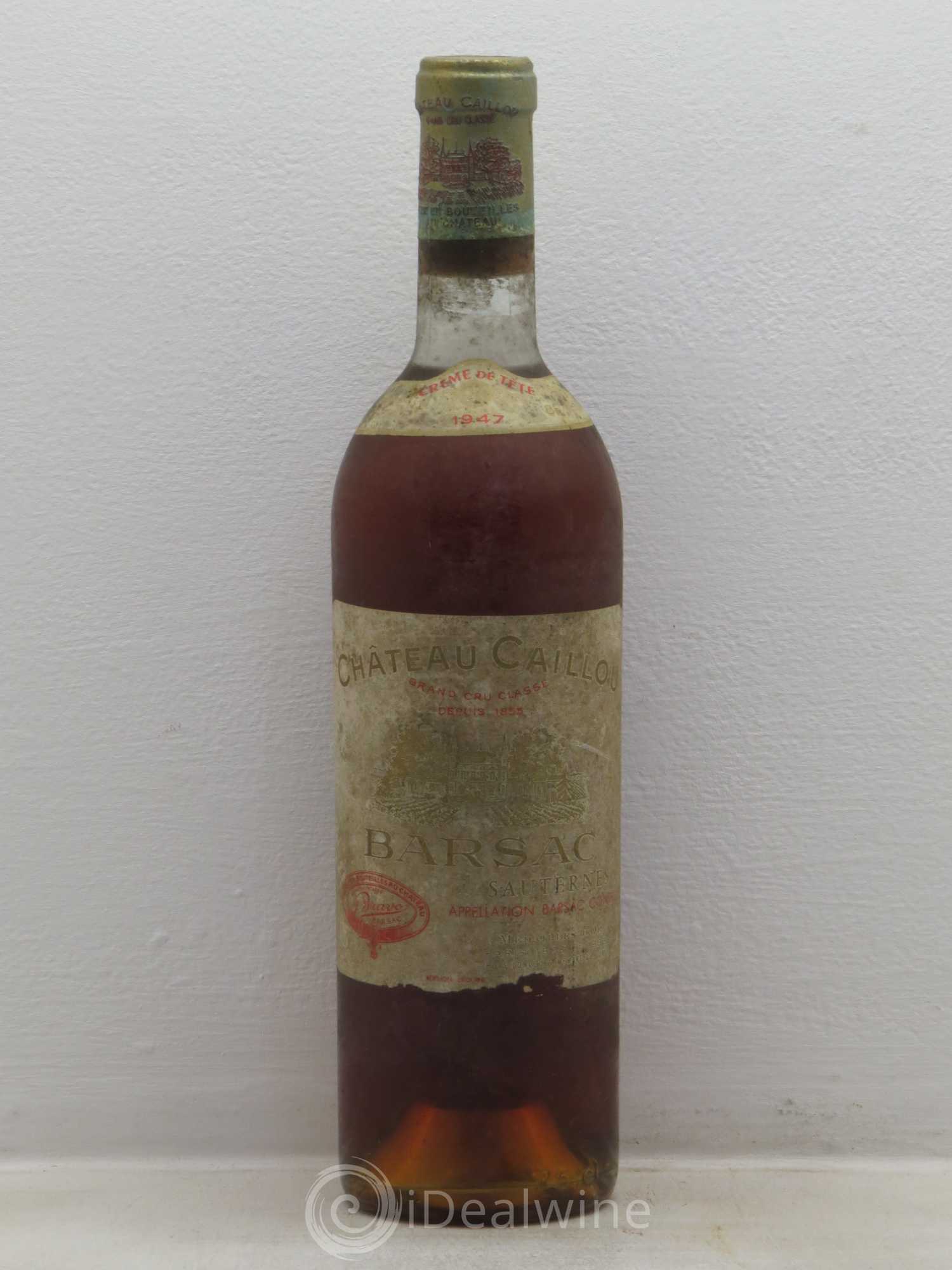 Château Caillou - Crème de Tête 2ème Grand Cru Classé 1947 - Lotto di 1 bottiglia - 0