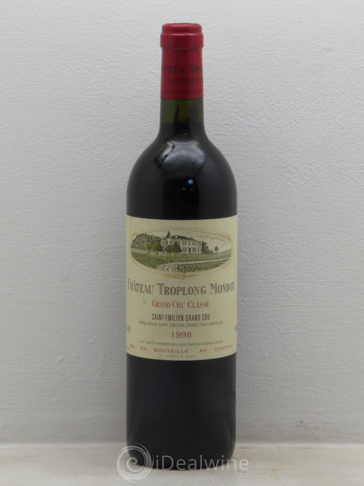 Château Troplong Mondot 1er Grand Cru Classé B 1998 - Lot de 1 bouteille - 0