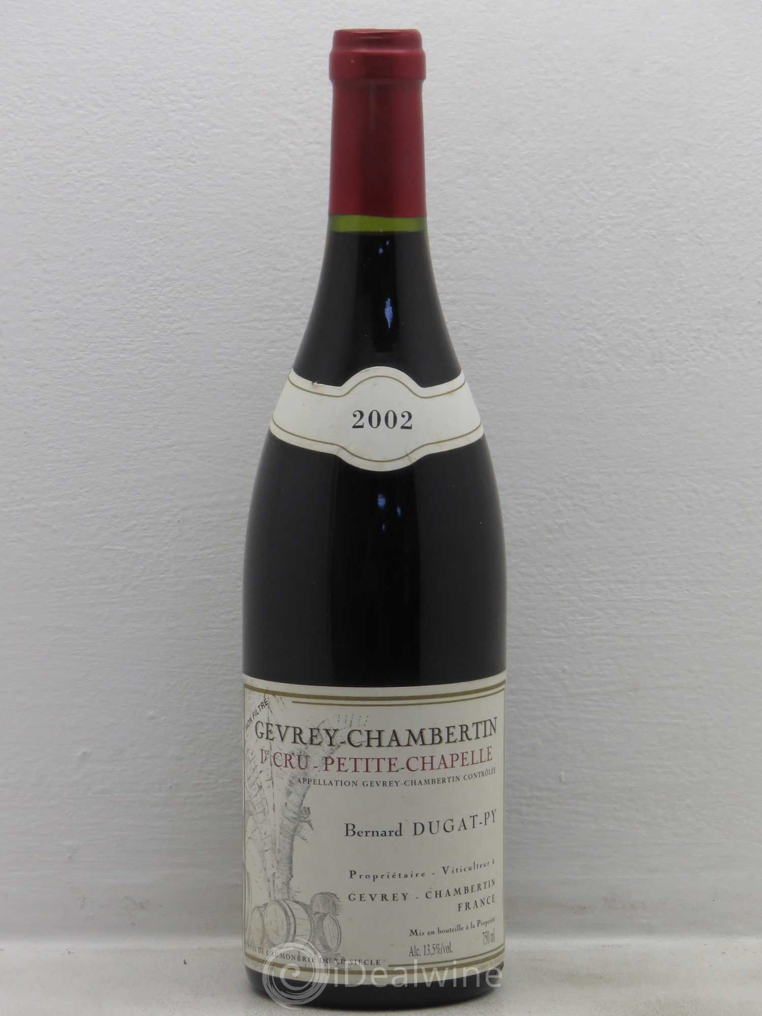 Gevrey-Chambertin 1er Cru Petite Chapelle Vieilles Vignes Dugat-Py 2002 - Lot de 1 bouteille - 0