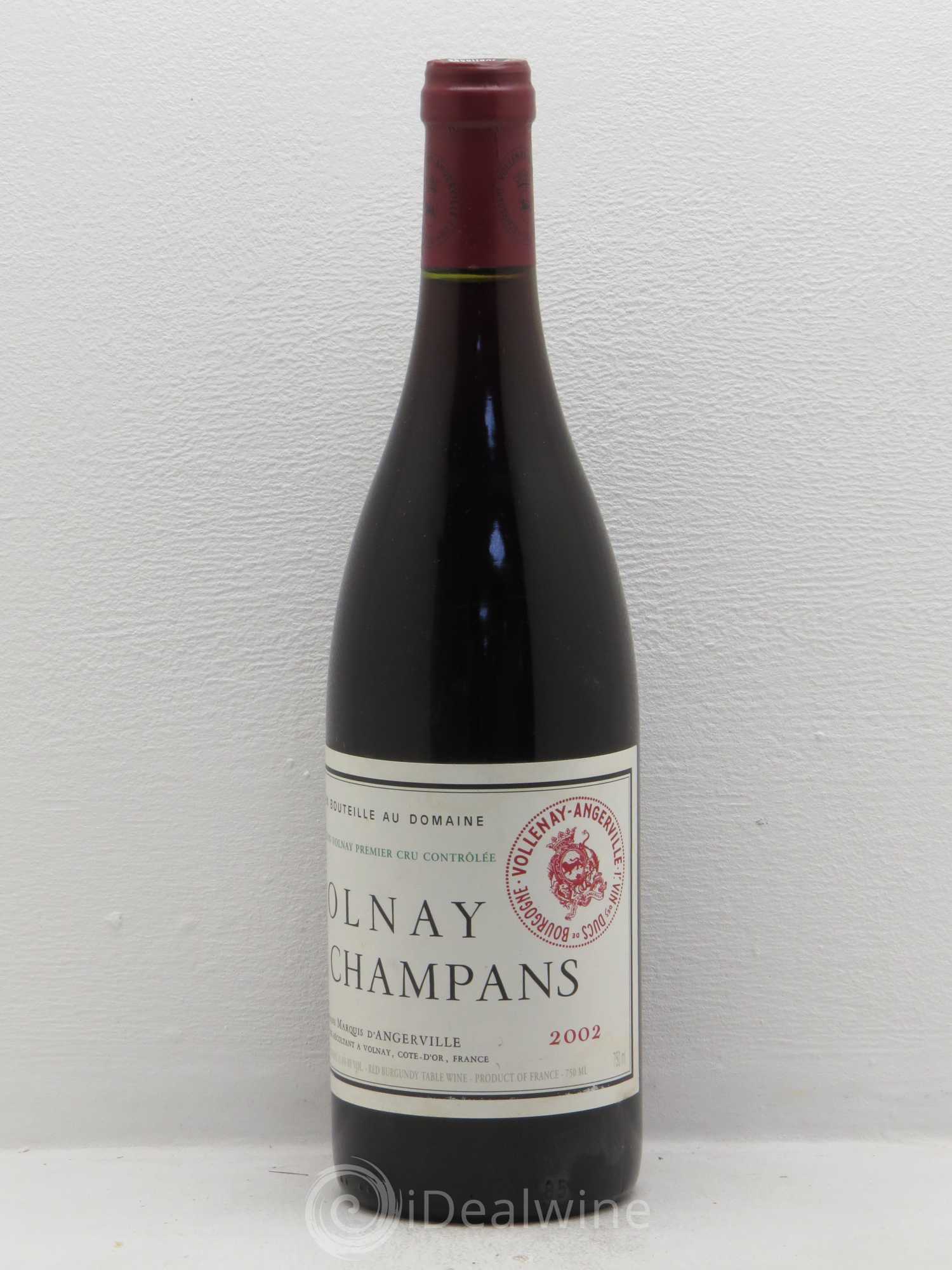 Volnay 1er Cru Champans Marquis d'Angerville (Domaine) 2002 - Lot de 1 bouteille - 1