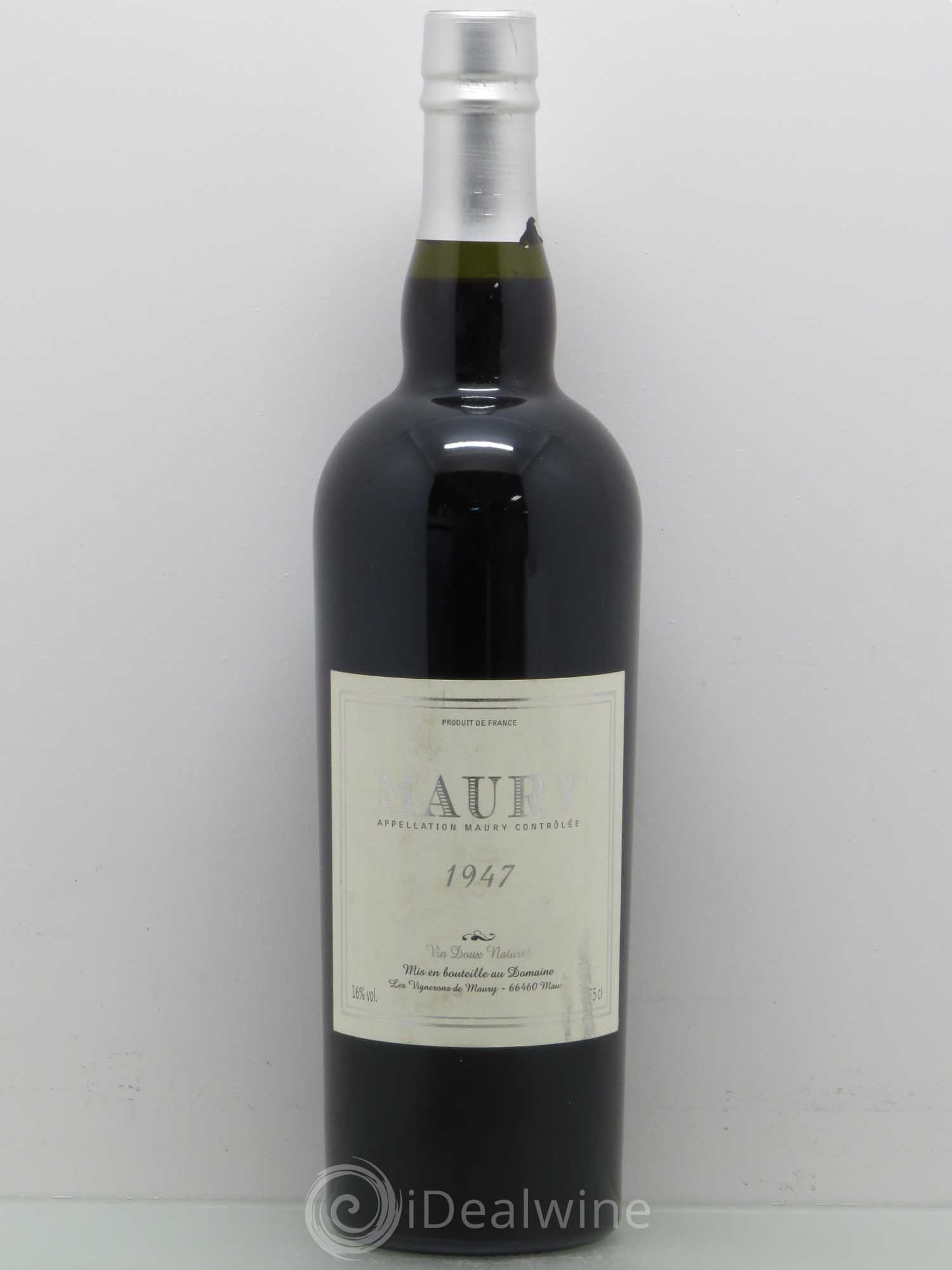 Maury Vin Doux Naturel Vintage Les Vignerons de Maury 1947 - Posten von 1 Flasche - 0