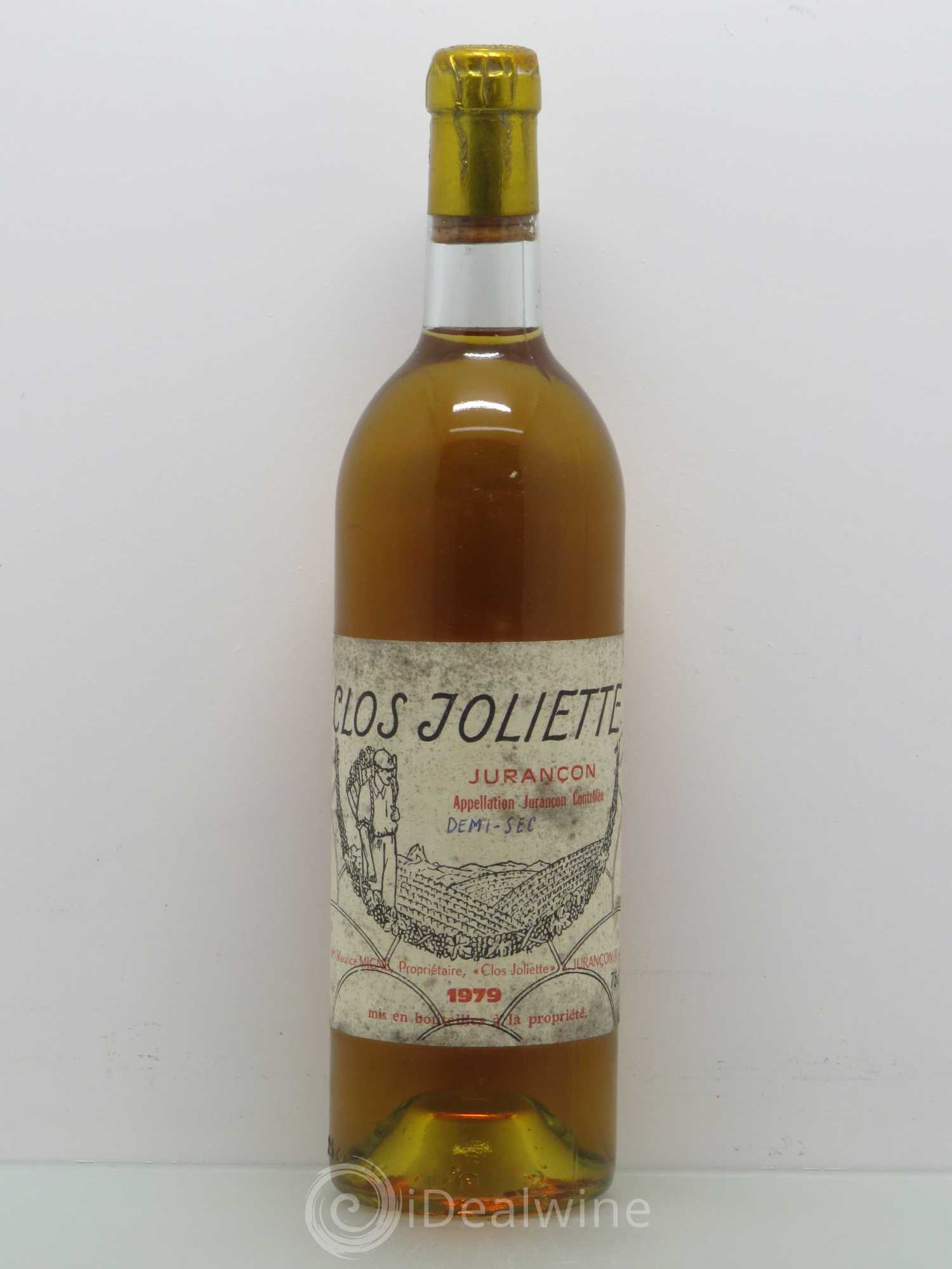 Jurançon Demi Sec (Manuscrit) - Clos Joliette 1979 - Posten von 1 Flasche - 0