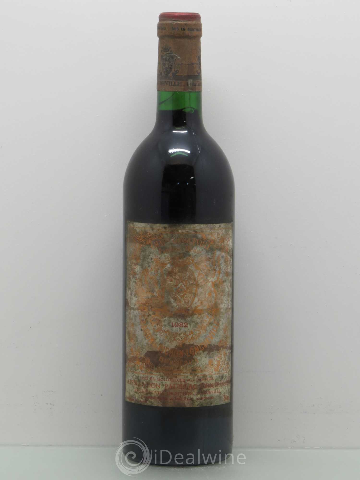 Pichon Longueville Baron 2ème Grand Cru Classé 1982 - Lot de 1 bouteille - 0
