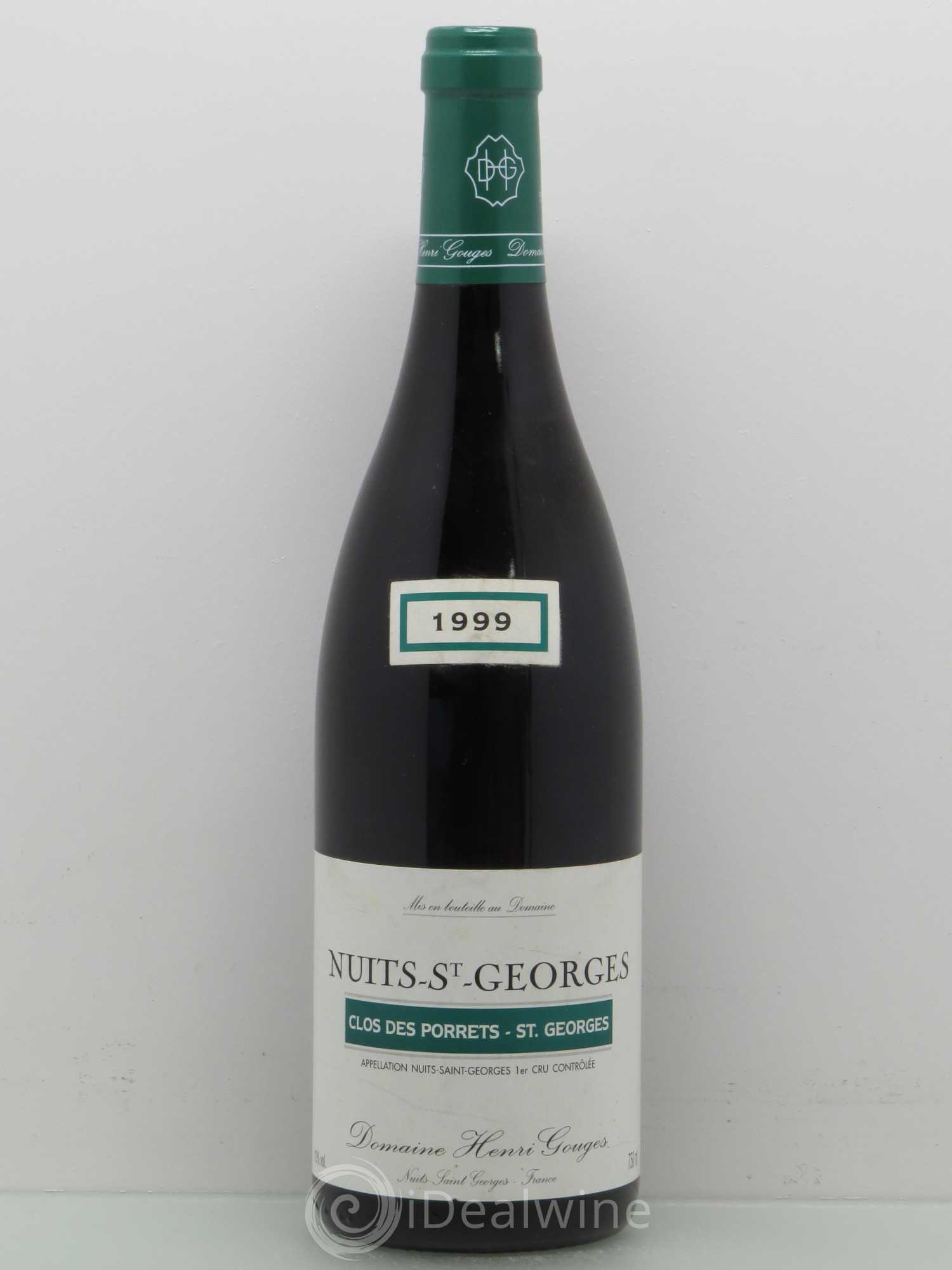 Nuits-Saint-Georges 1er Cru Clos des Porrets St Georges Henri Gouges 1999 - Posten von 1 Flasche - 0