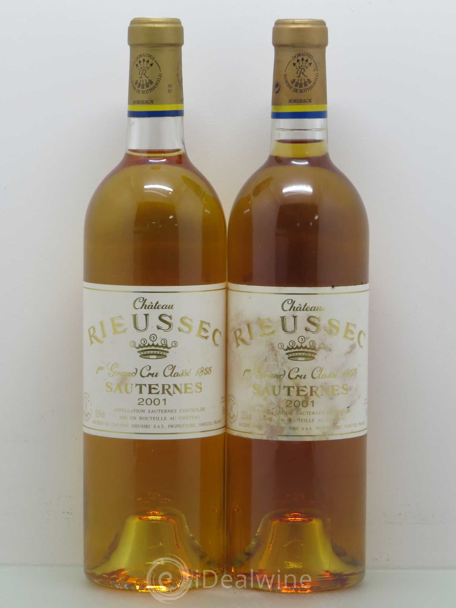Château Rieussec 1er Grand Cru Classé 2001 - Lotto di 2 bottiglie - 0