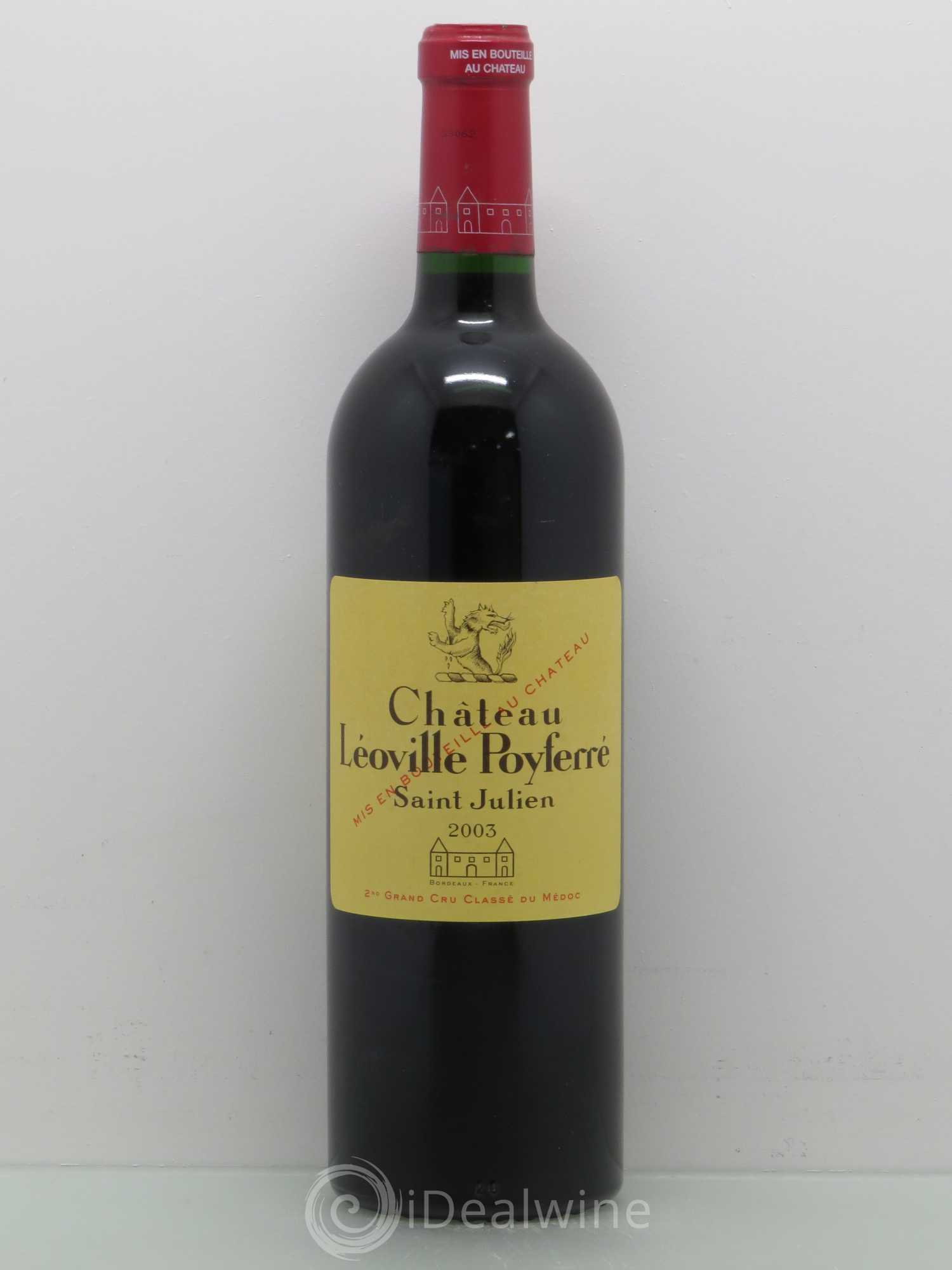 Château Léoville Poyferré 2ème Grand Cru Classé 2003 - Lot de 1 bouteille - 0
