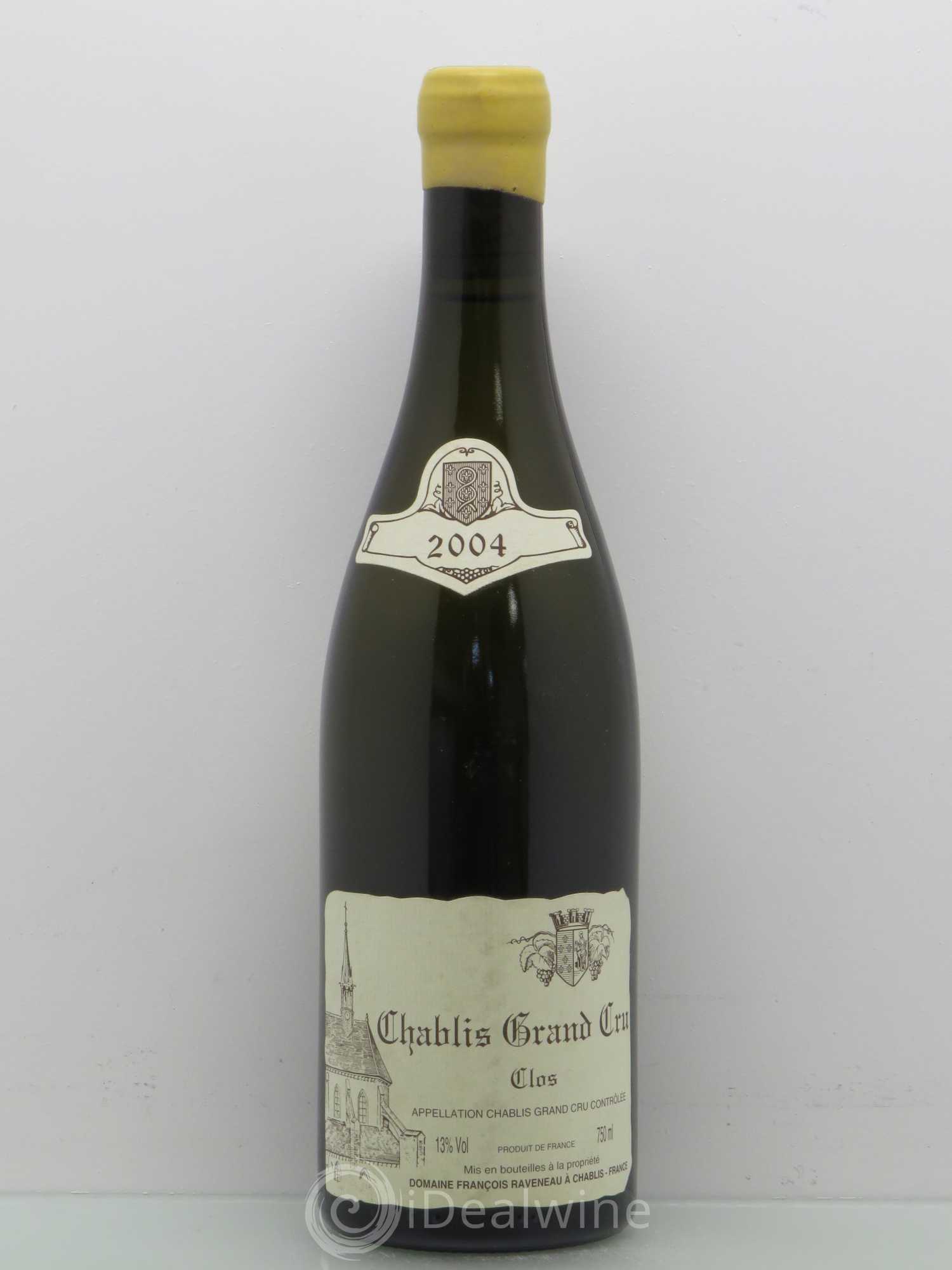 Chablis Grand Cru Clos Raveneau (Domaine) 2004 - Lot de 1 bouteille - 0