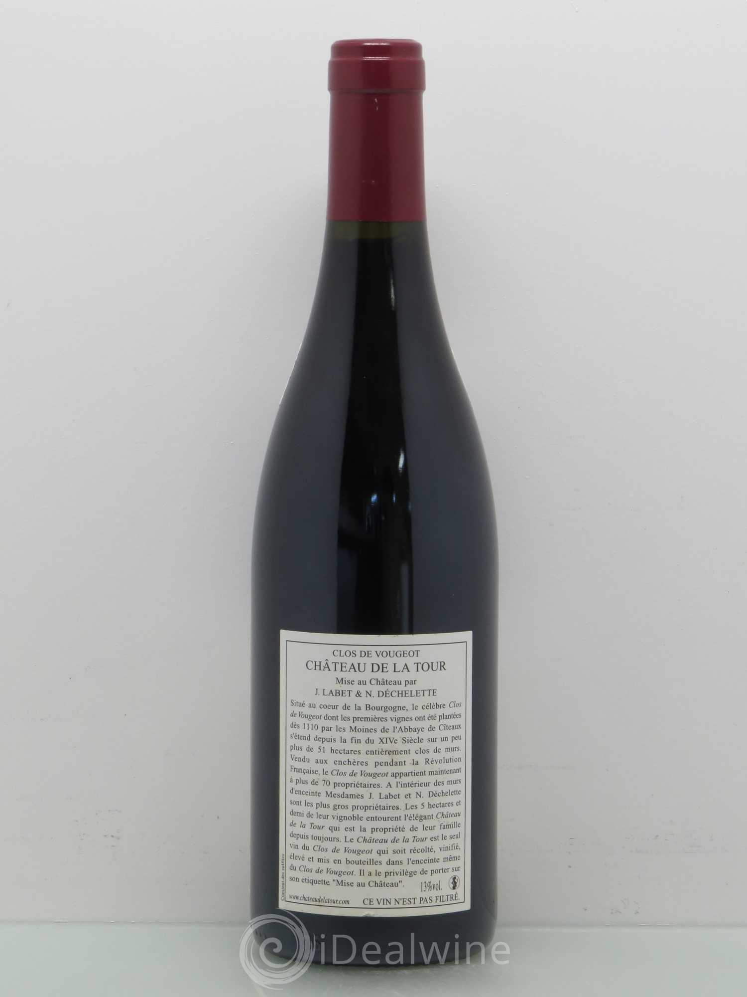 Clos de Vougeot Grand Cru Vieilles Vignes Château de La Tour 2010 - Lot de 1 bouteille - 1