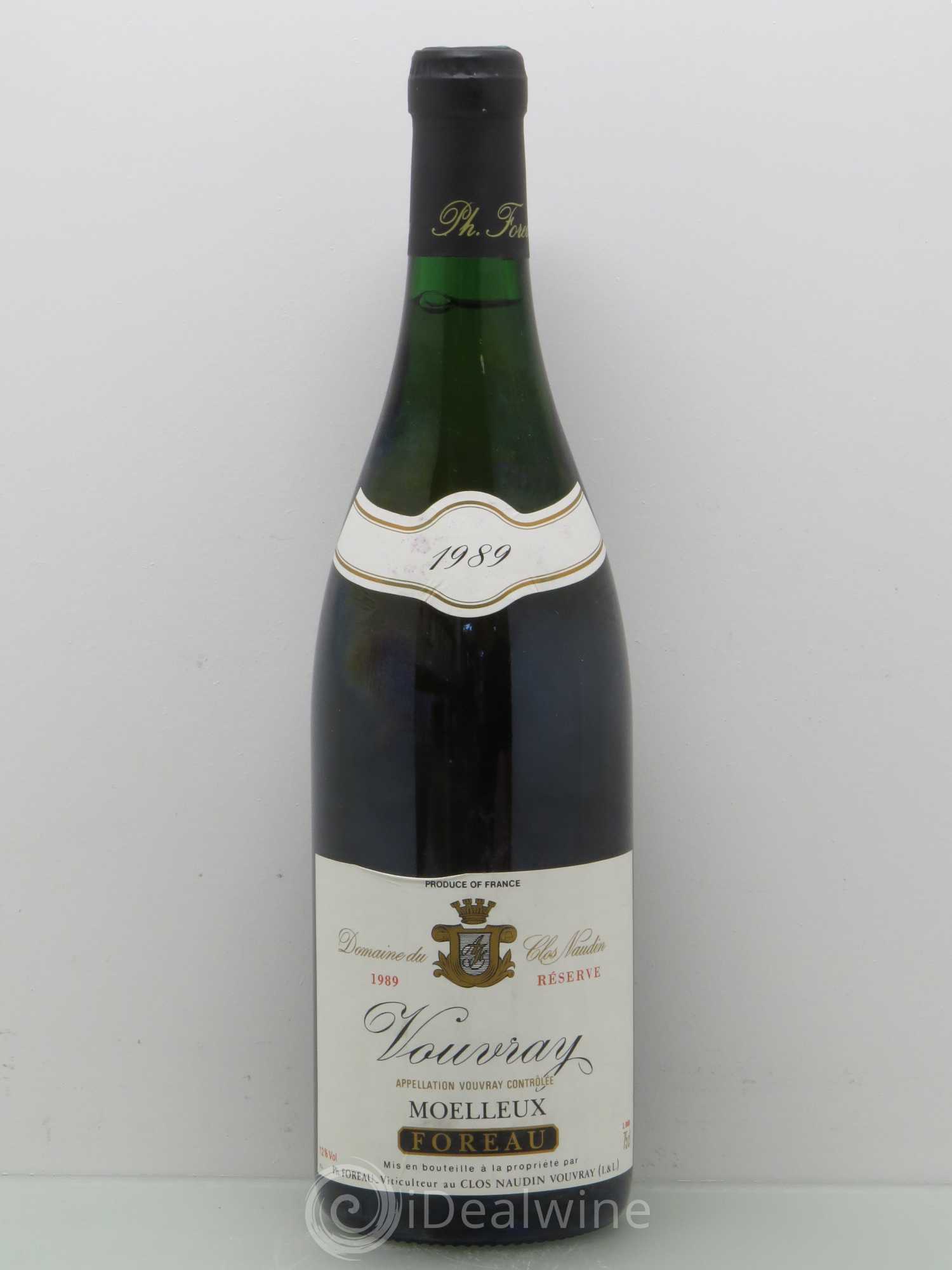 Vouvray Moelleux Réserve Clos Naudin - Philippe Foreau 1989 - Lotto di 1 bottiglia - 0