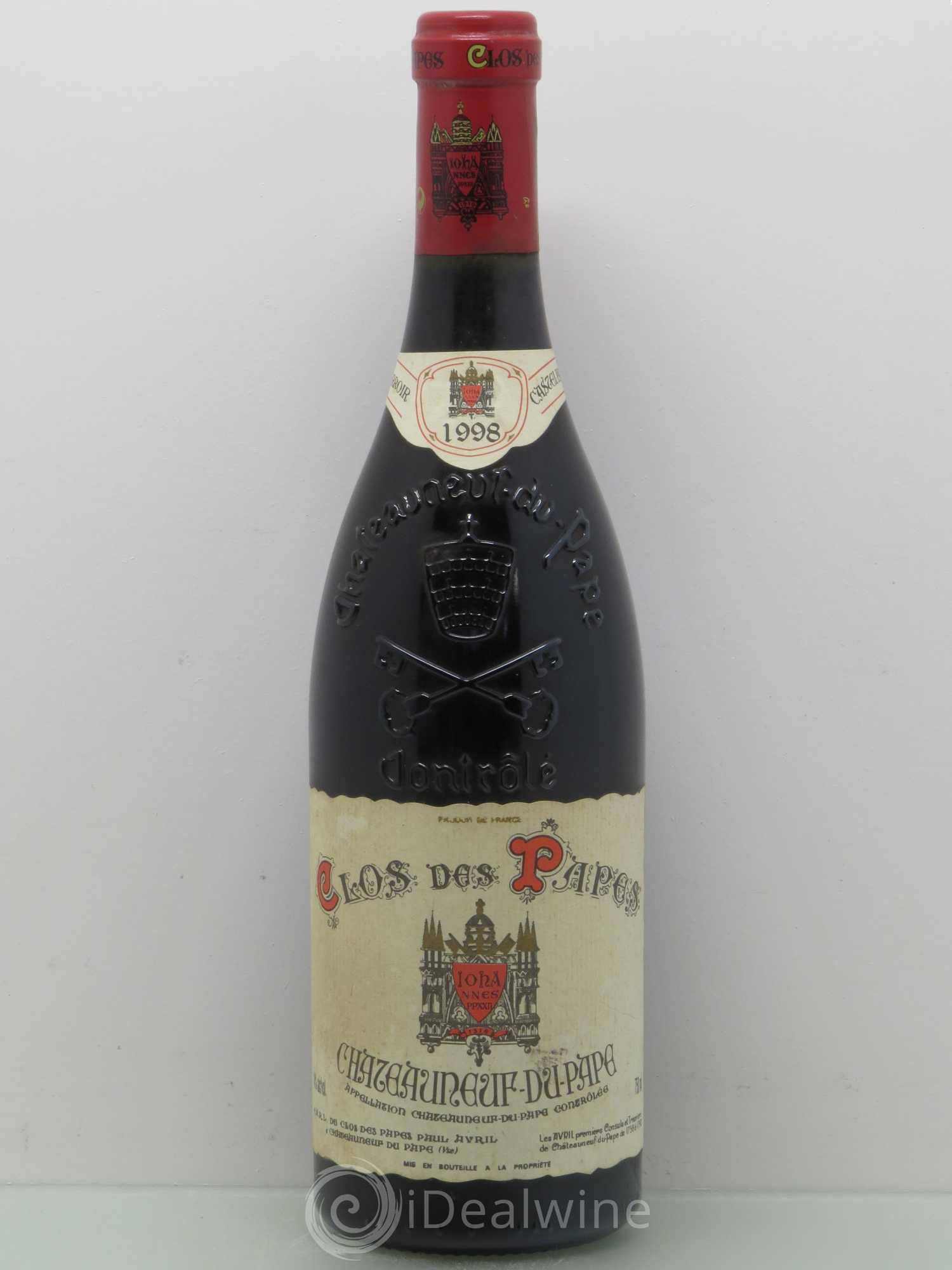 Châteauneuf-du-Pape Clos des Papes - Paul Avril 1998 - Lot de 1 bouteille - 0