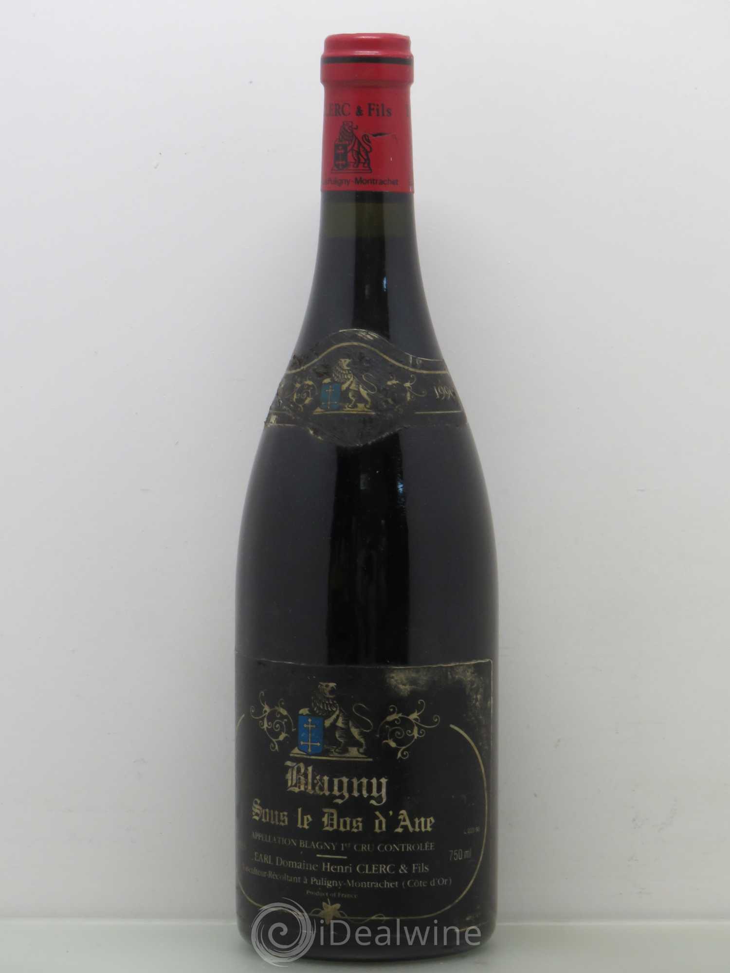 Blagny 1er Cru Sous le Dos d'Ane - Clerc 1990 - Posten von 1 Flasche - 0