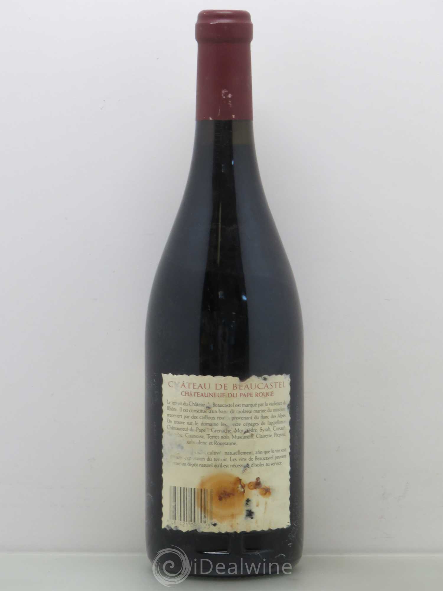 Châteauneuf-du-Pape Château de Beaucastel Famille Perrin 1998 - Lot de 1 bouteille - 1