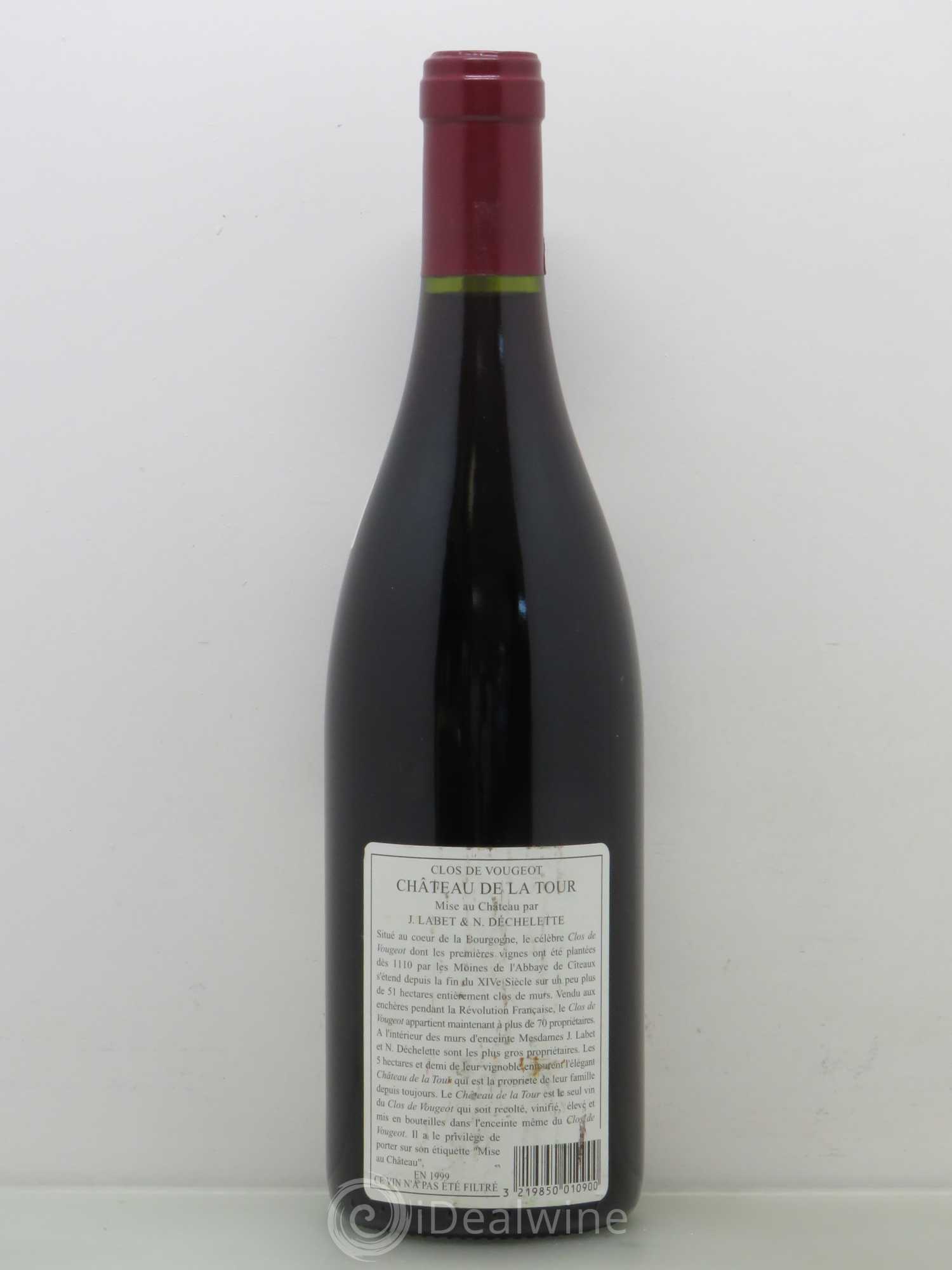 Clos de Vougeot Grand Cru Château de La Tour 1999 - Lot de 1 bouteille - 1