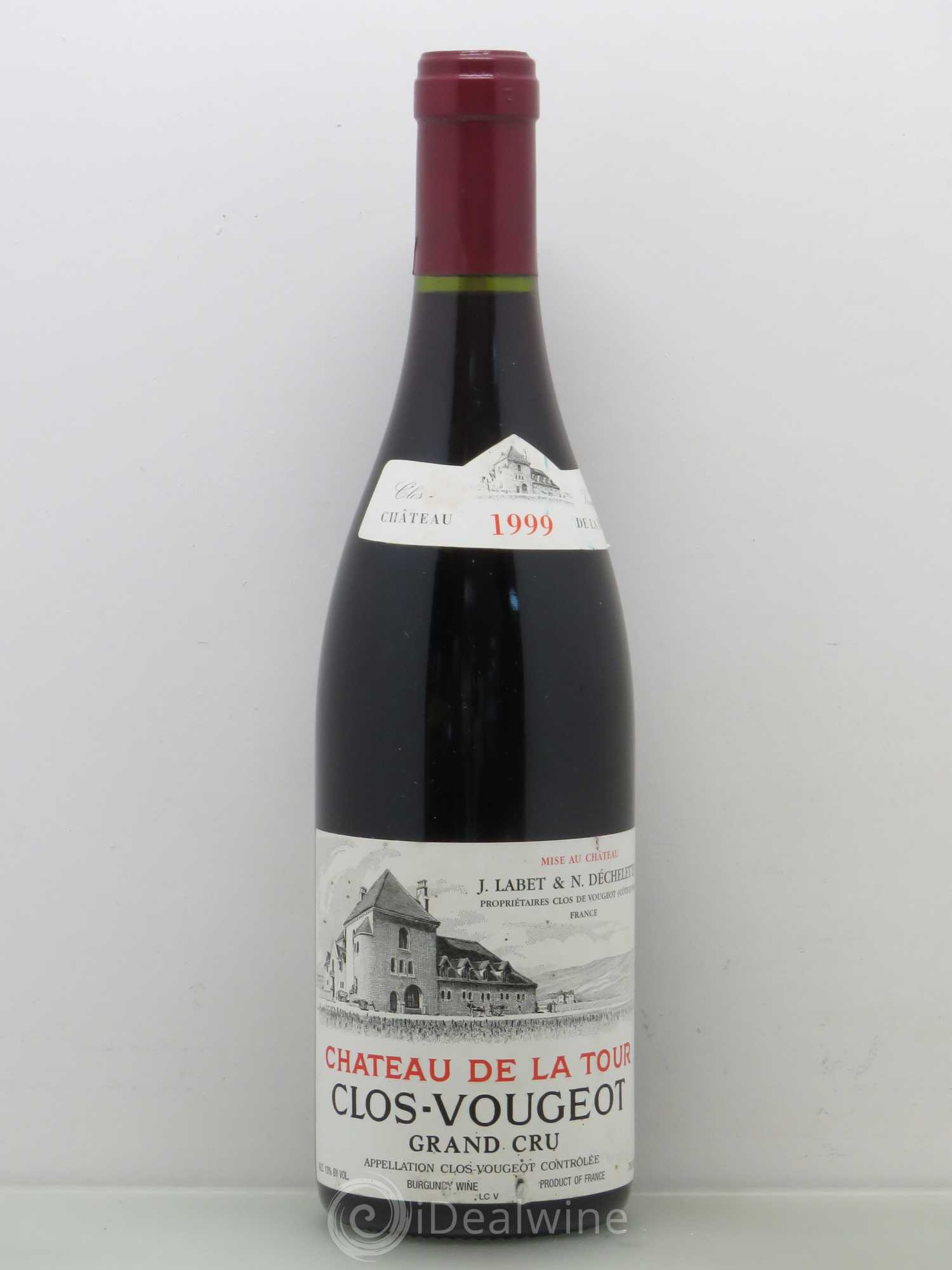 Clos de Vougeot Grand Cru Château de La Tour 1999 - Lot de 1 bouteille - 0