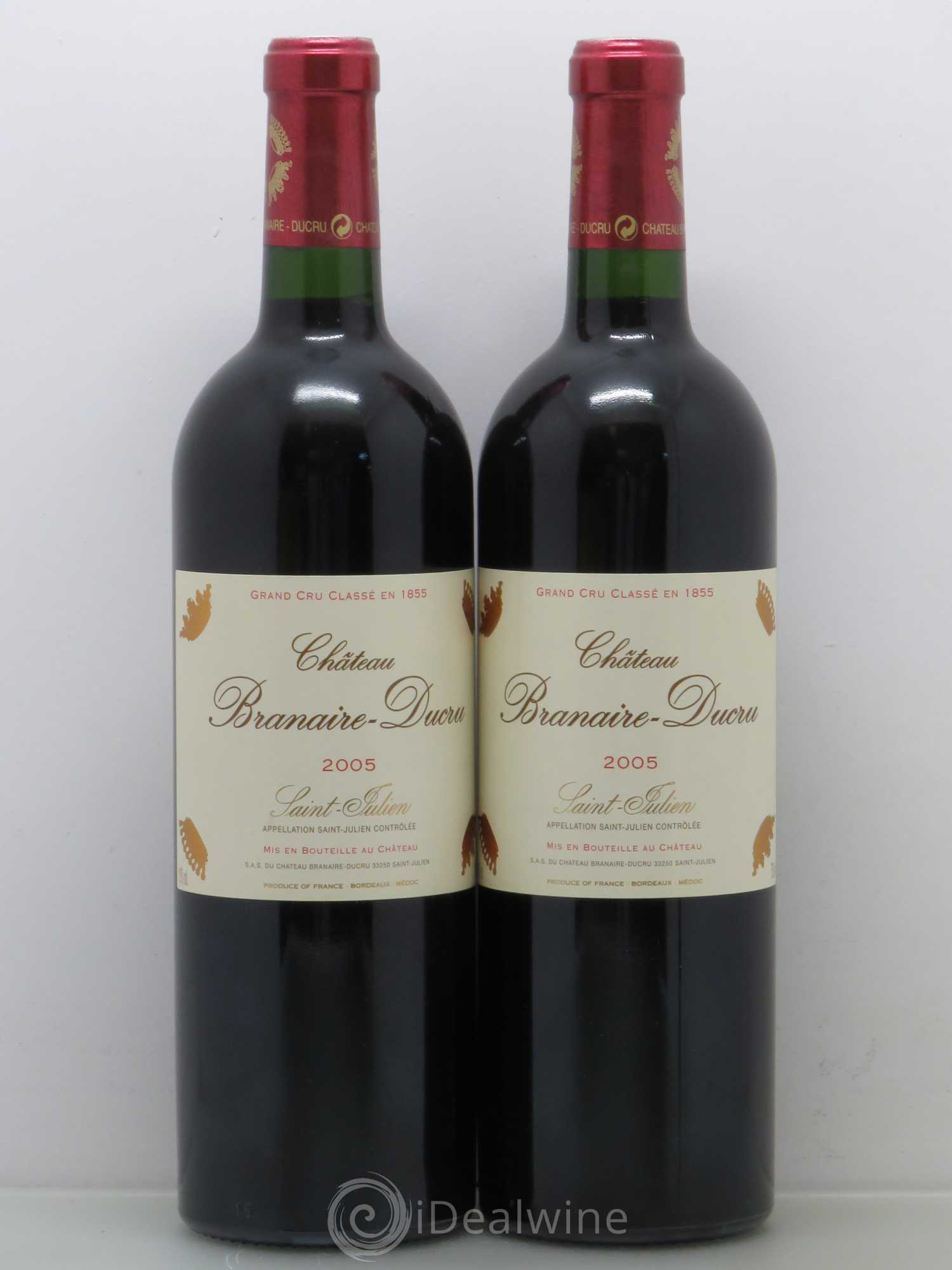 Château Branaire Ducru 4ème Grand Cru Classé 2005 - Lot de 2 bouteilles - 0